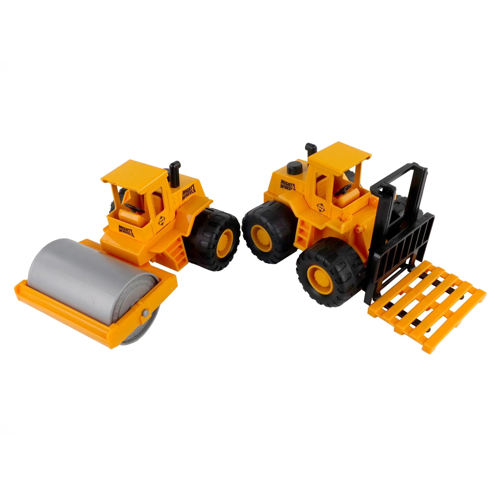 Mighty Wheels Construction Duo Set - 7" Roller & Forklift Play Vehicles