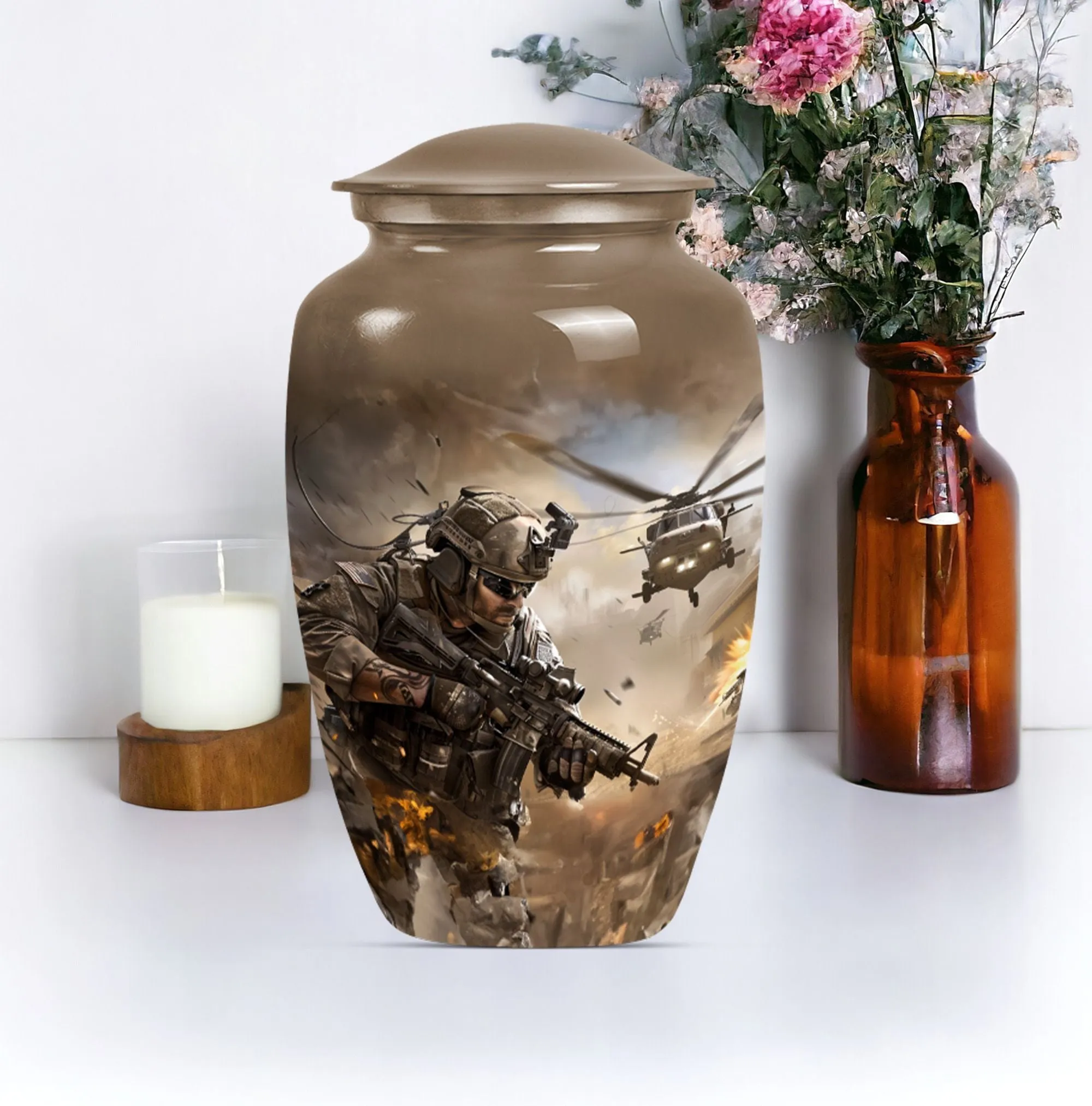 Military Mark - Dignified Memorial Personalized Cremation Urn