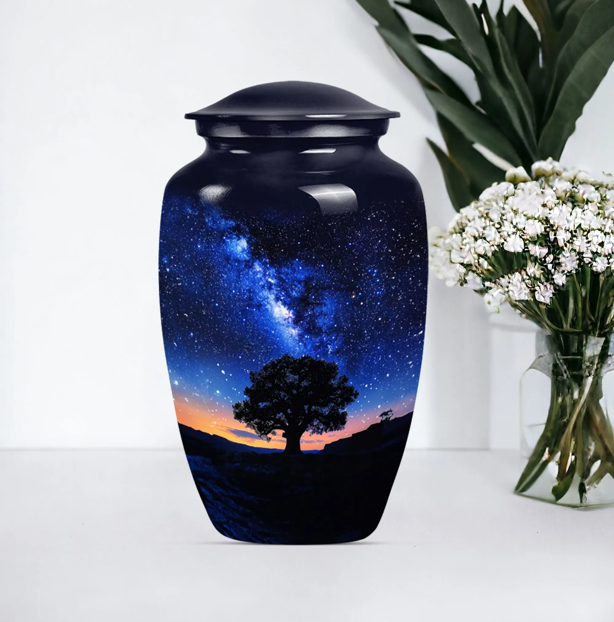 MilkyWay Embrace: Sublime Memorial Urn for Sacred Remembrances