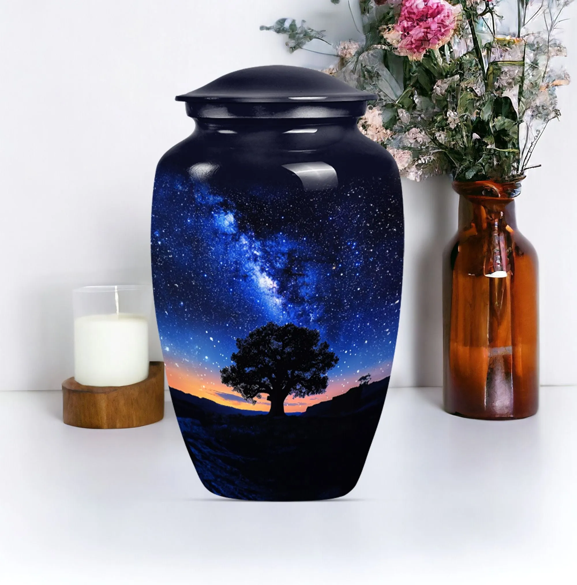 MilkyWay Embrace: Sublime Memorial Urn for Sacred Remembrances