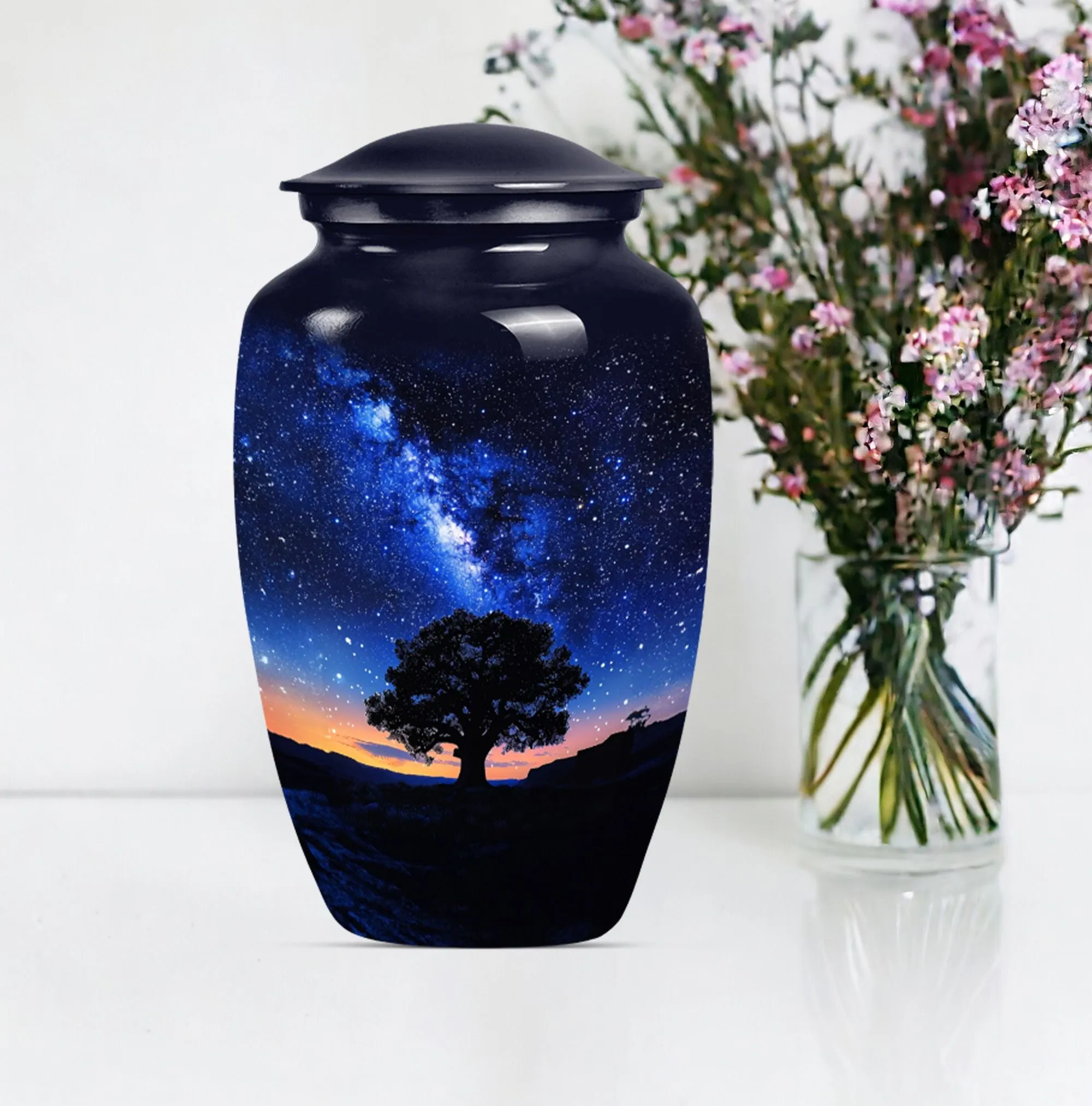 MilkyWay Embrace: Sublime Memorial Urn for Sacred Remembrances