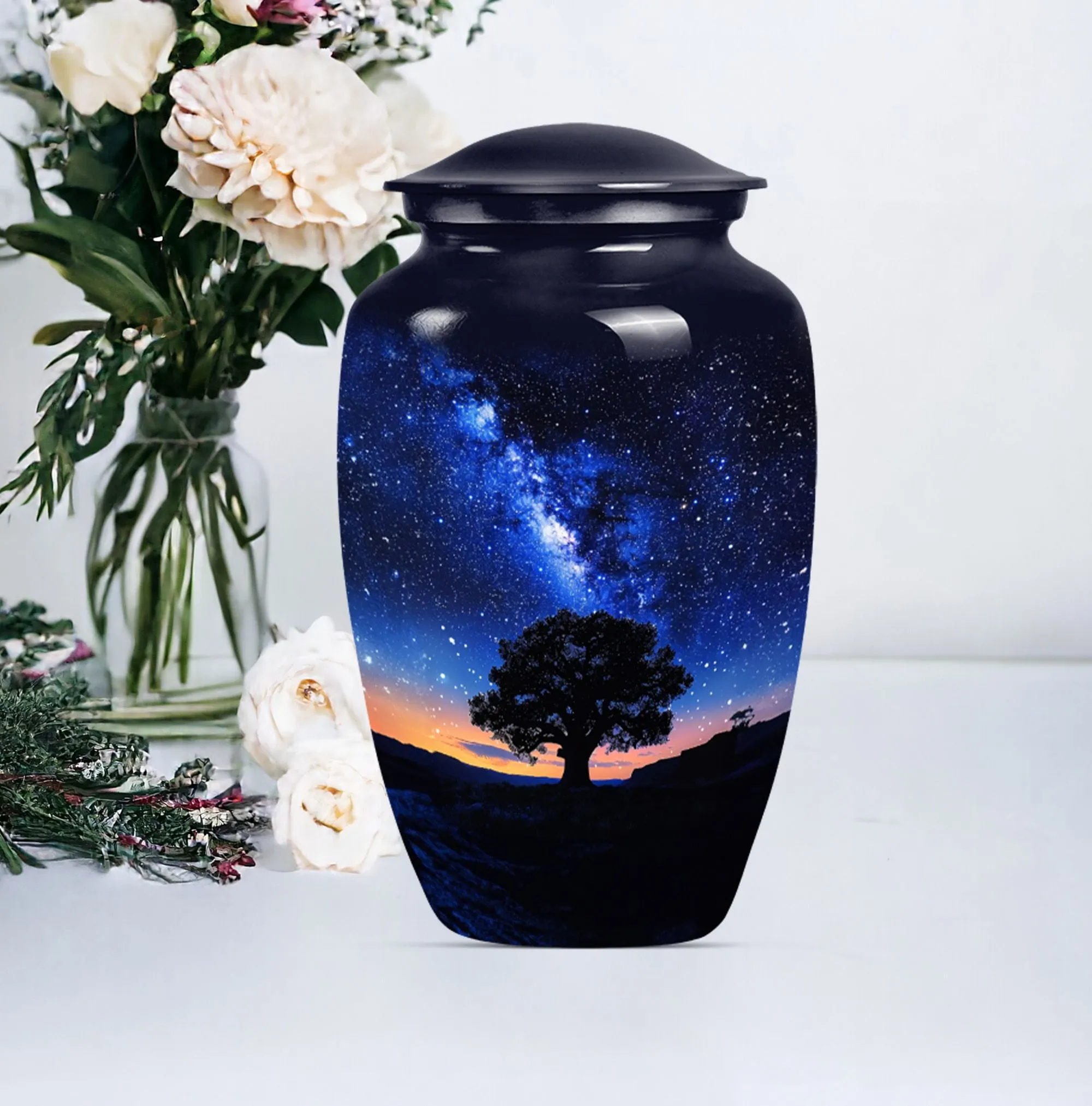 MilkyWay Embrace: Sublime Memorial Urn for Sacred Remembrances