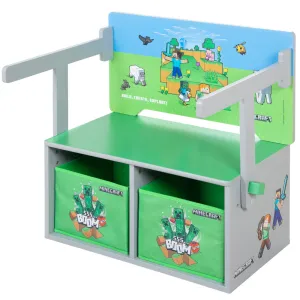 Minecraft 2-In-1 Convertible Bench & Table - Magical Furniture Transformation