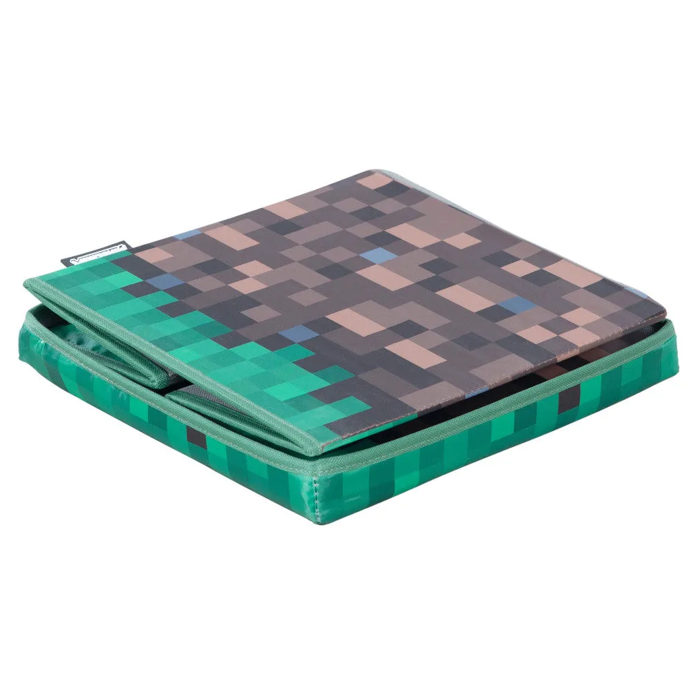 Minecraft Pixel Grass Block Small Ottoman with Storage Lid