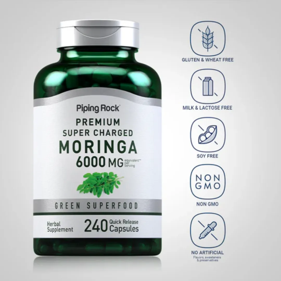 Moringa Oleifera, 6000 mg (per serving), 240 Quick Release Capsules, 2  Bottles