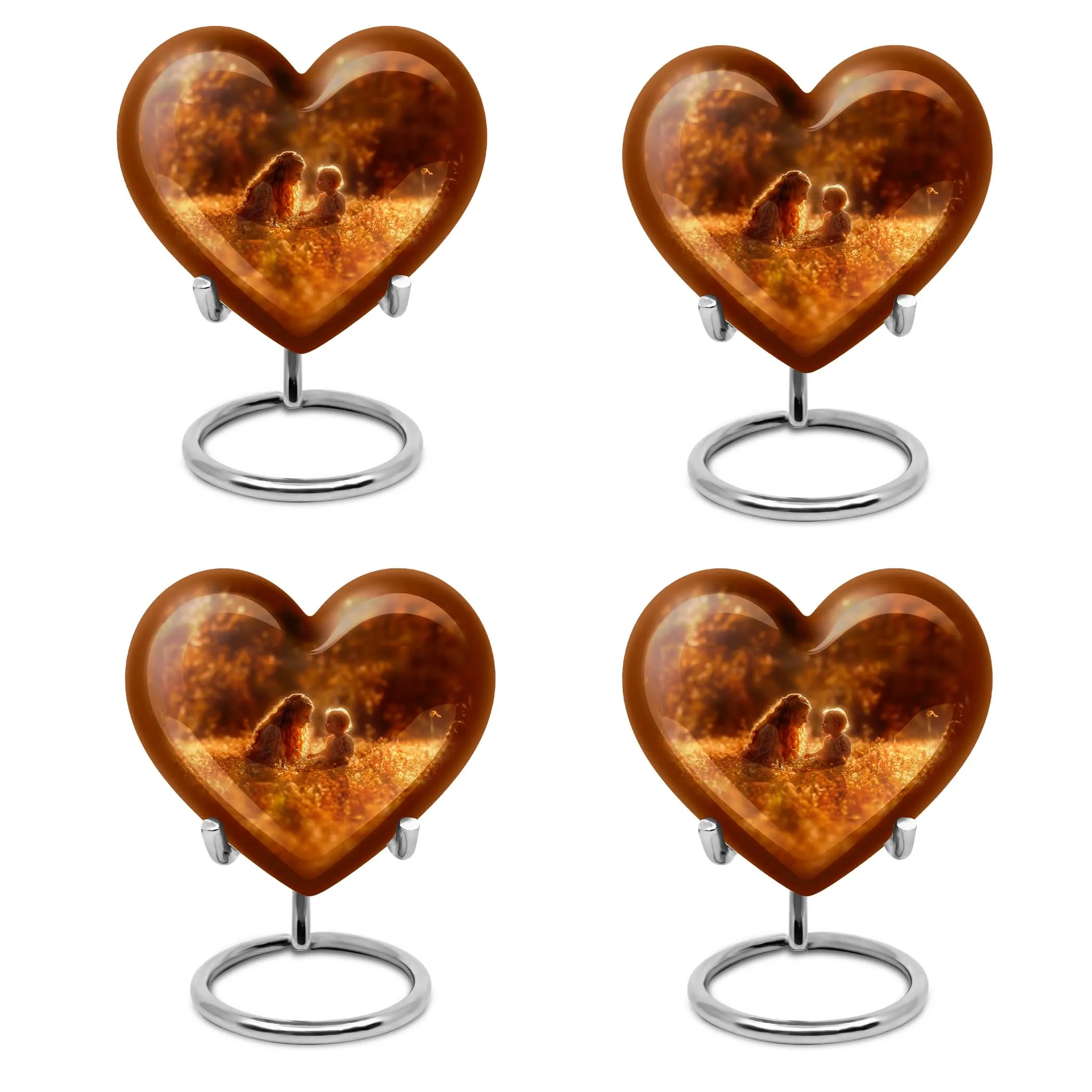 Mother's Solace Memorial Urn: Personalized Heart Cremation Urn