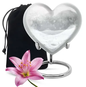 Mountain Winter Cremation Urn for Mother Ashes Remains