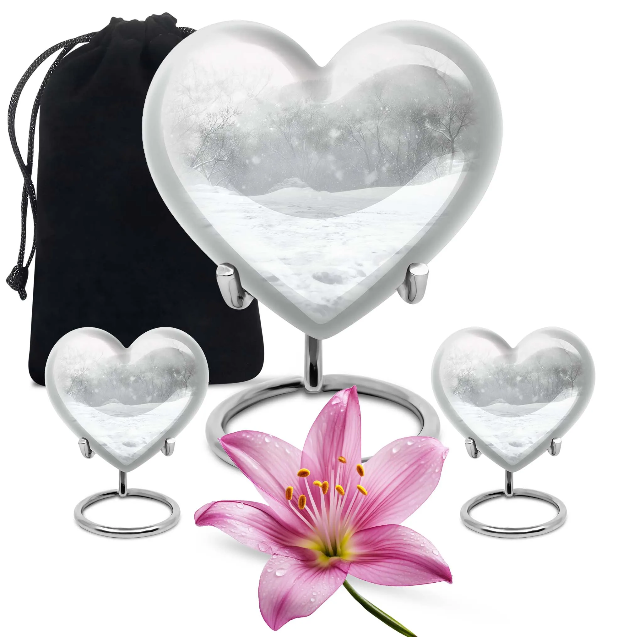 Mountain Winter Cremation Urn for Mother Ashes Remains
