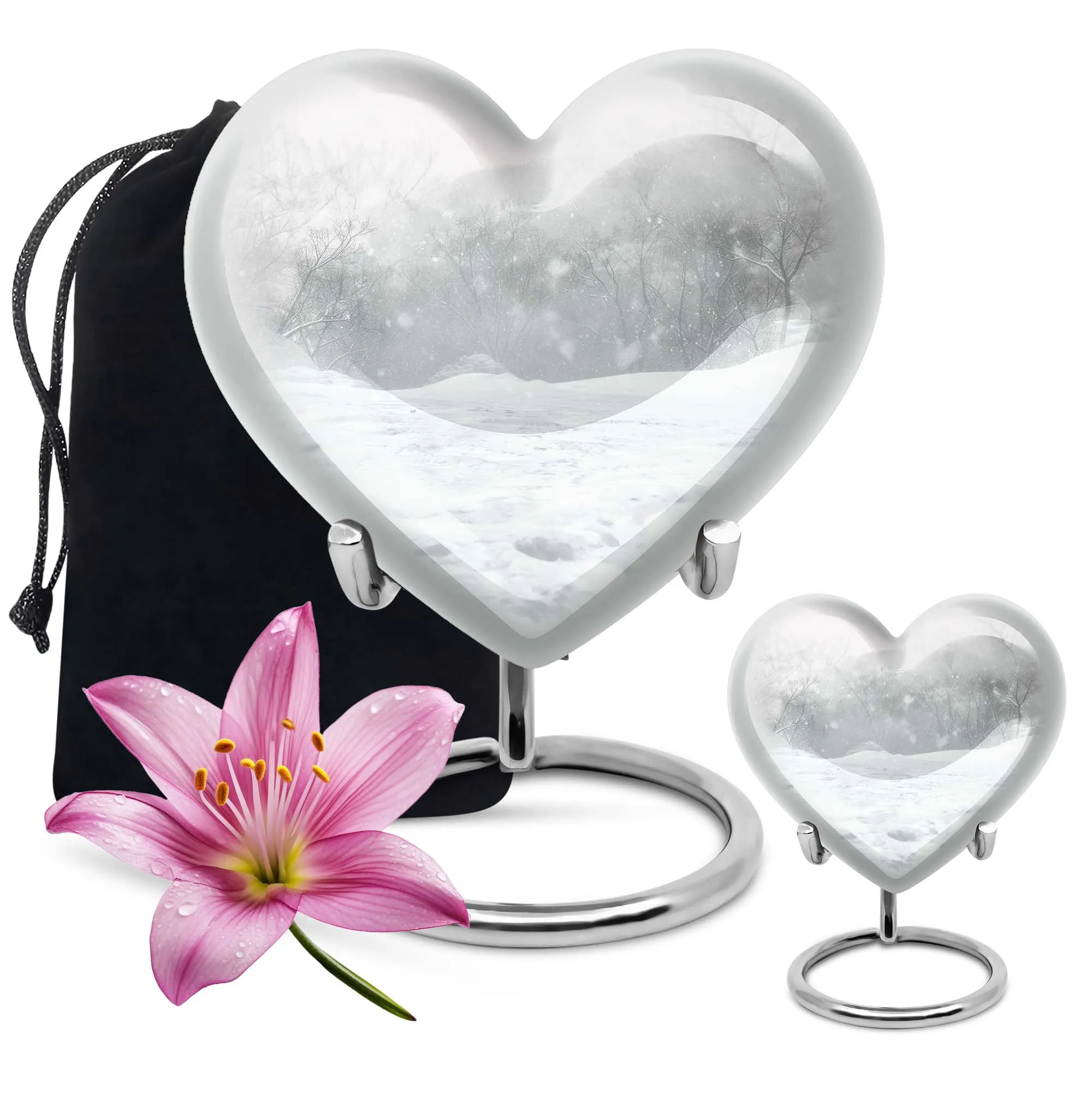 Mountain Winter Cremation Urn for Mother Ashes Remains