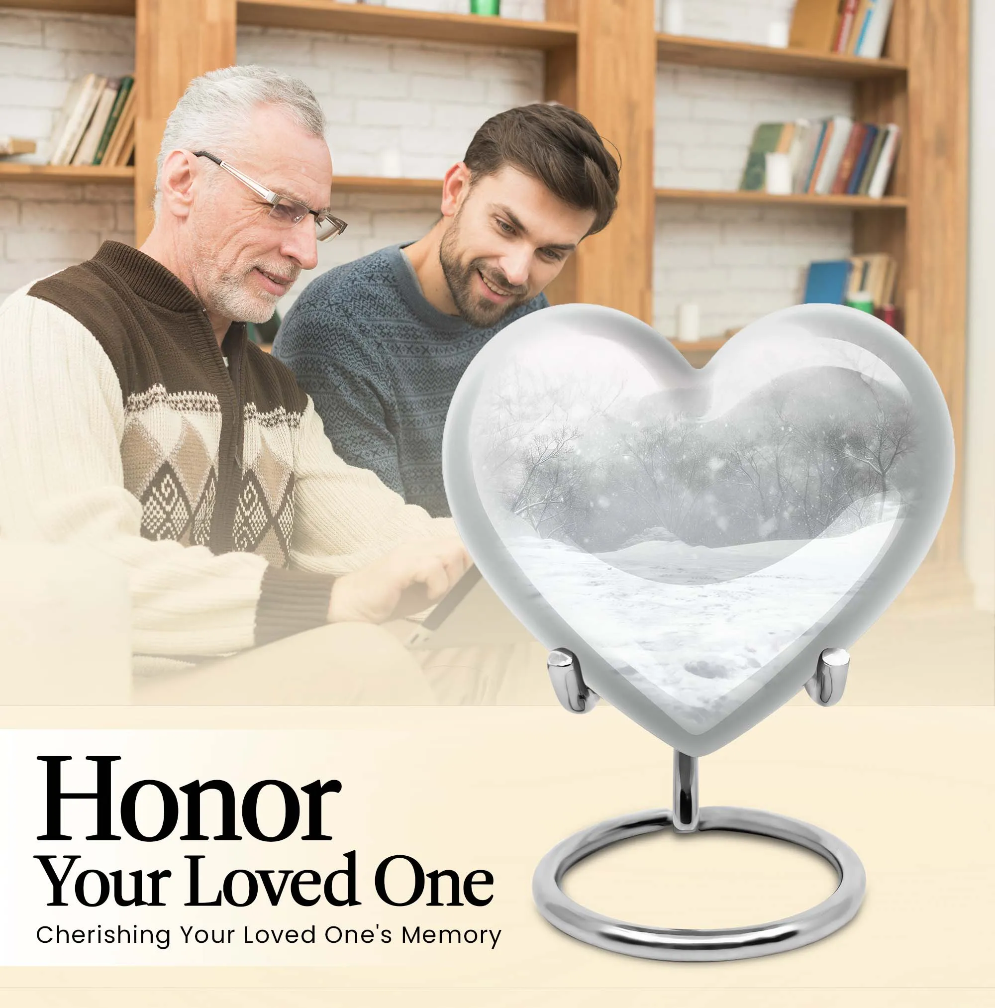 Mountain Winter Cremation Urn for Mother Ashes Remains
