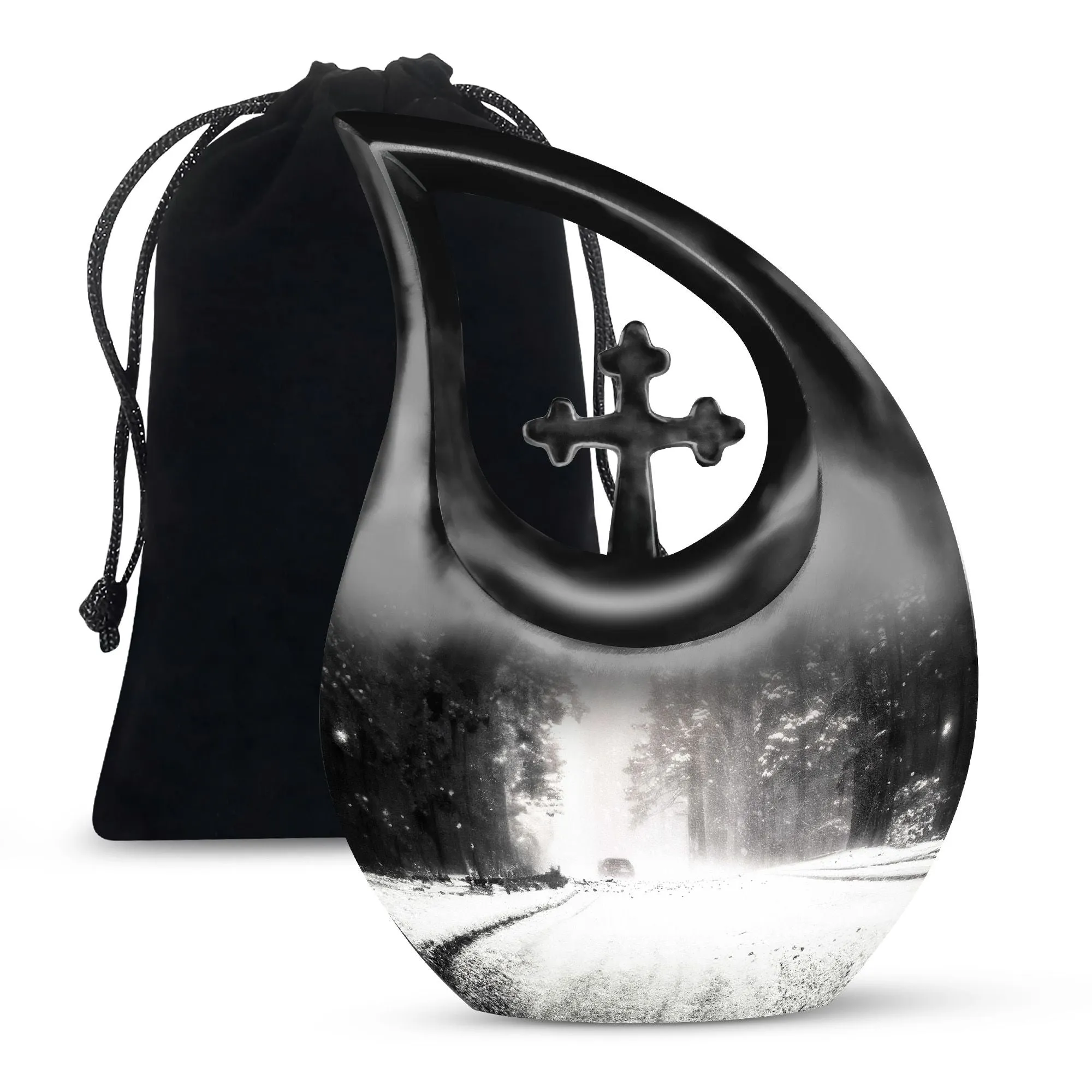 Mountain Winter Urn: Affordable Memorial Urn For Ashes