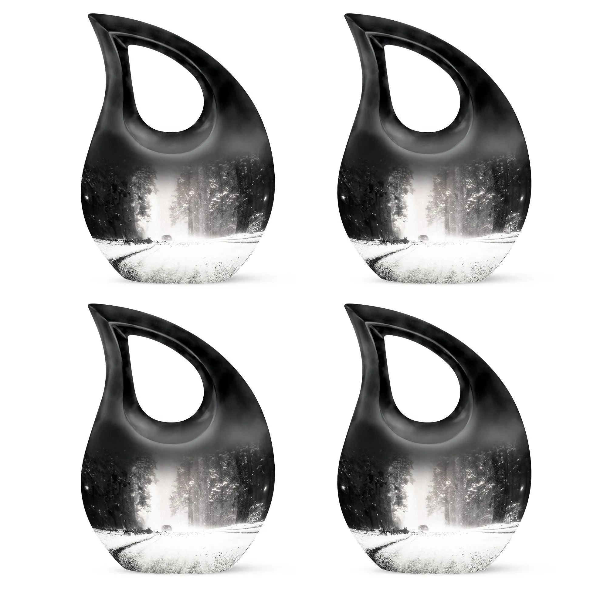 Mountain Winter Urn: Affordable Memorial Urn For Ashes