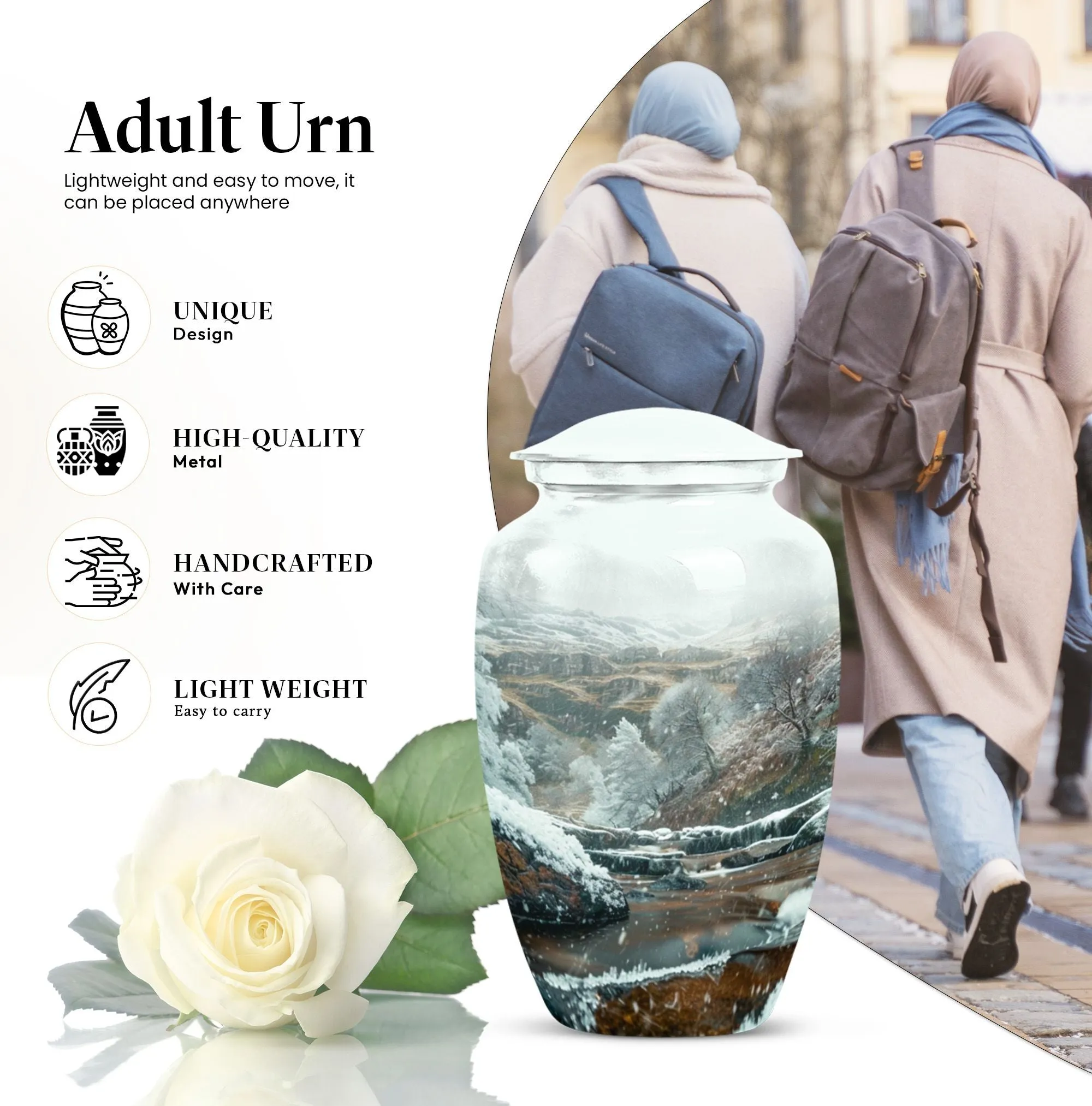 Mountains Echo: Memorial Forever Urn for Loved Ones