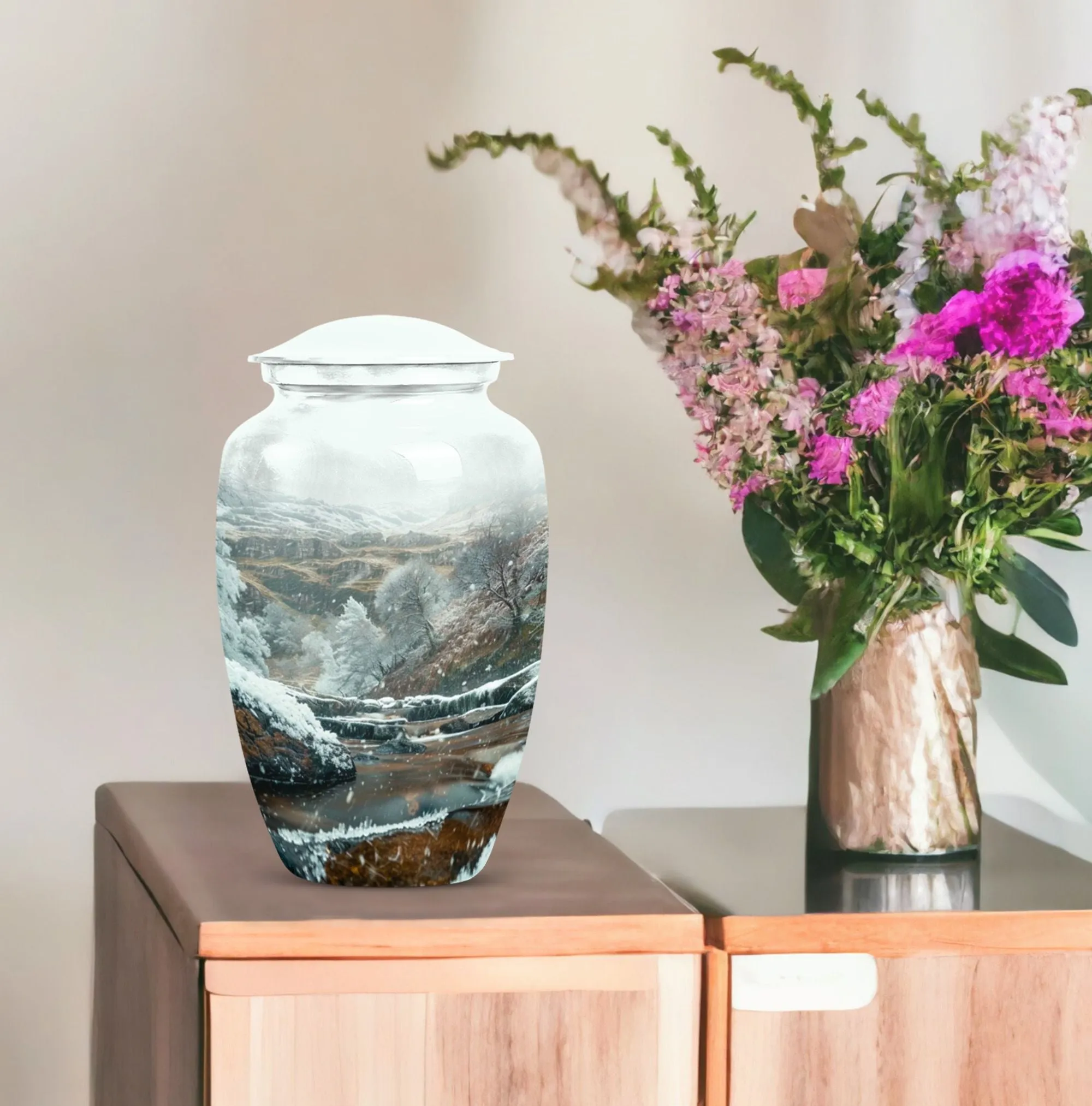 Mountains Echo: Memorial Forever Urn for Loved Ones