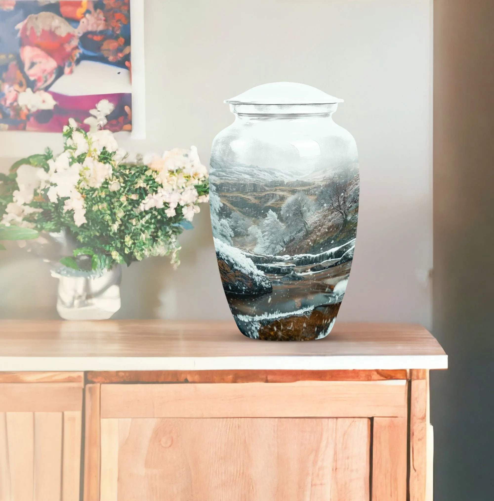 Mountains Echo: Memorial Forever Urn for Loved Ones