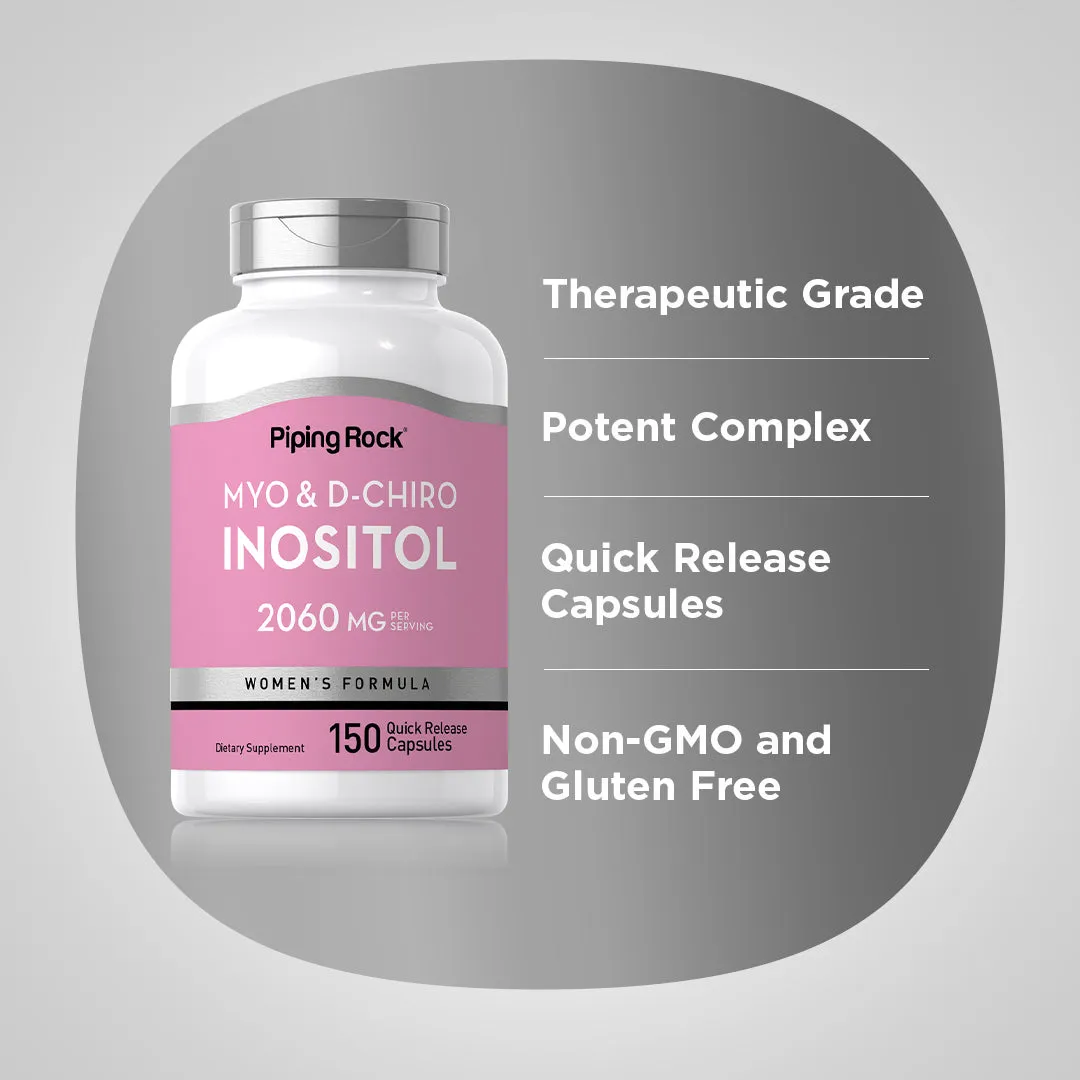 Myo & D-Chiro Inositol for Women, 2060 mg (per serving), 150 Quick Release Capsules