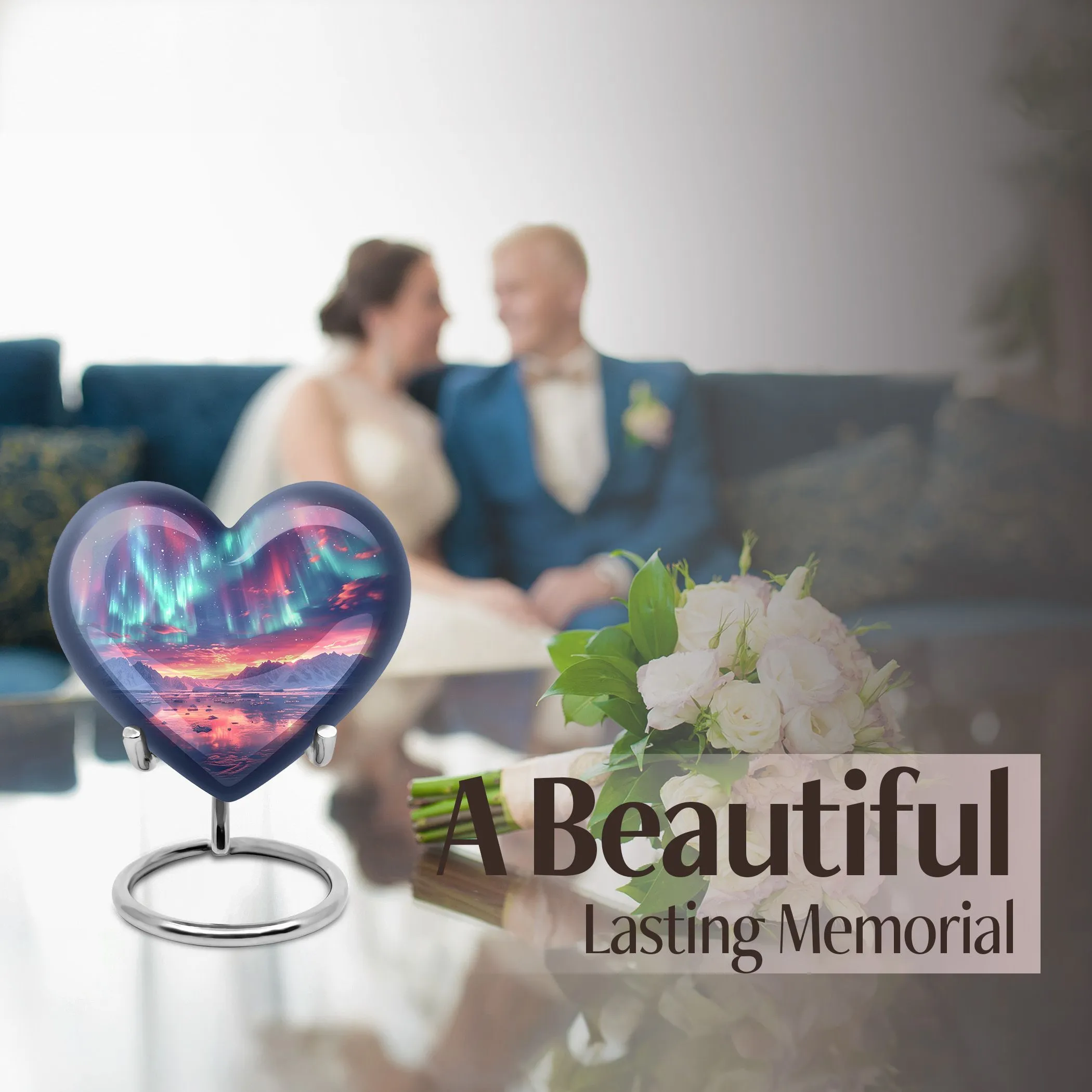 Northern Lights Commemoration: Majestic Cremation Medium Urn