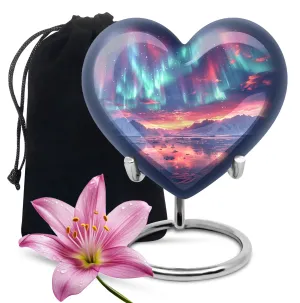 Northern Lights Commemoration: Majestic Cremation Medium Urn