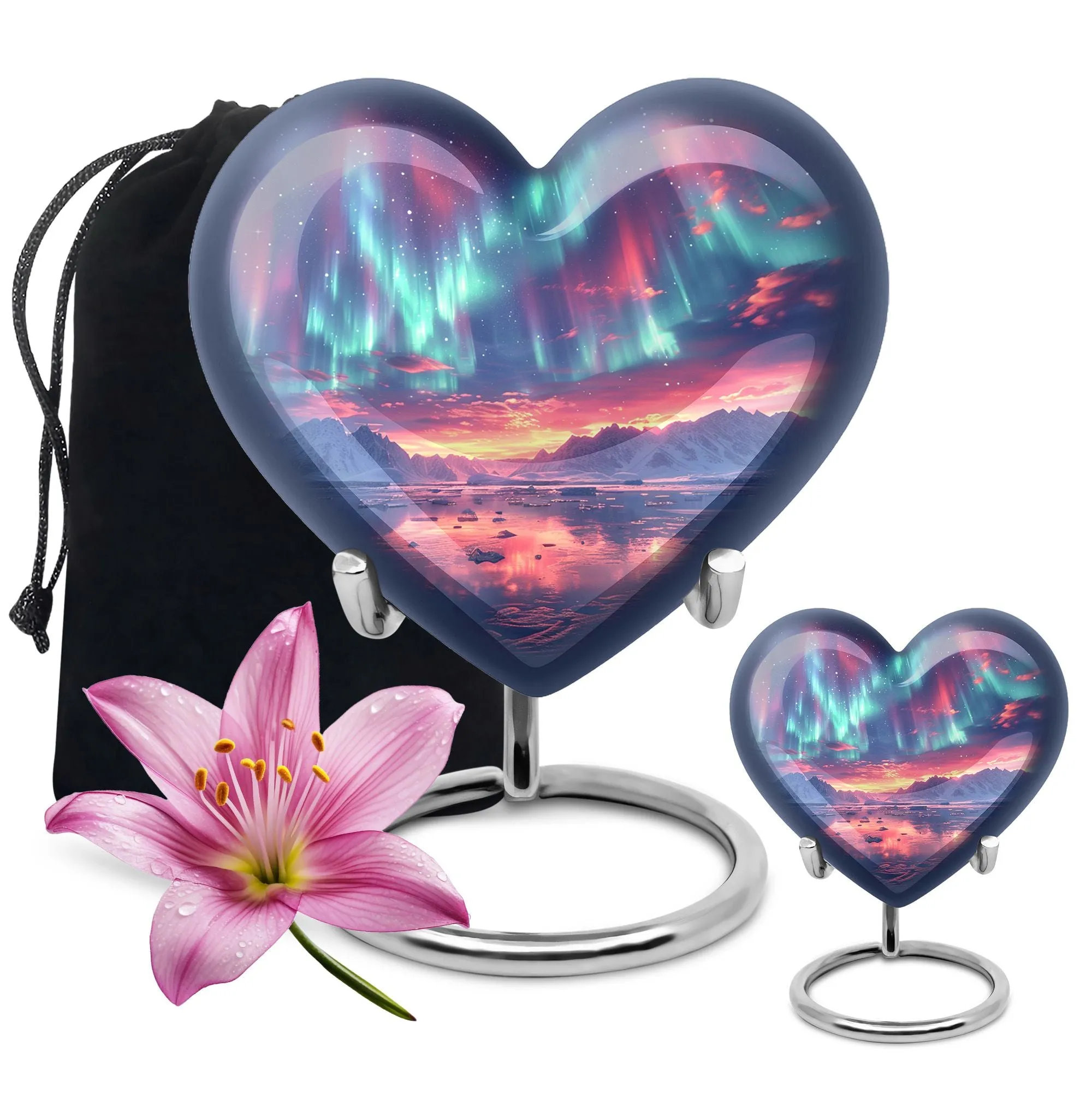 Northern Lights Commemoration: Majestic Cremation Medium Urn