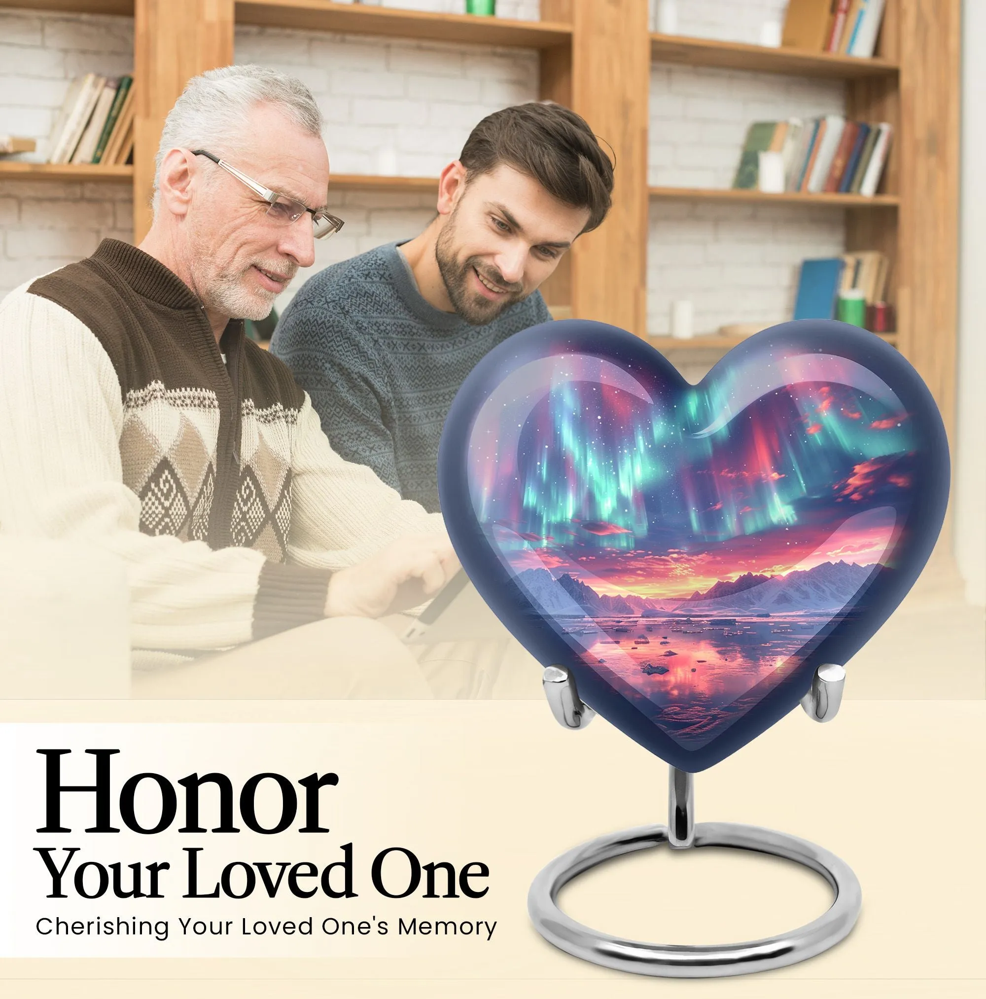 Northern Lights Commemoration: Majestic Cremation Medium Urn