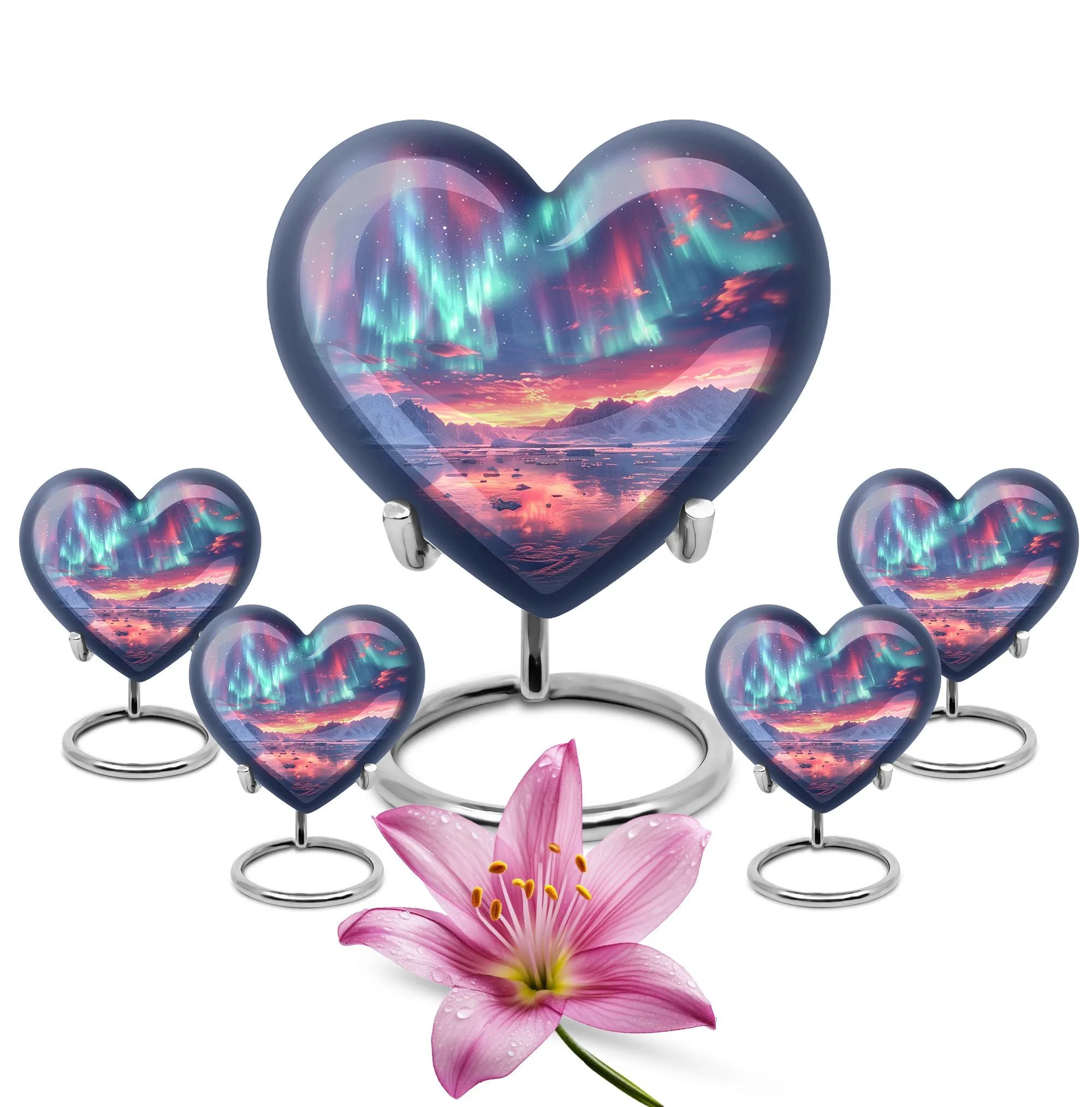 Northern Lights Commemoration: Majestic Cremation Medium Urn