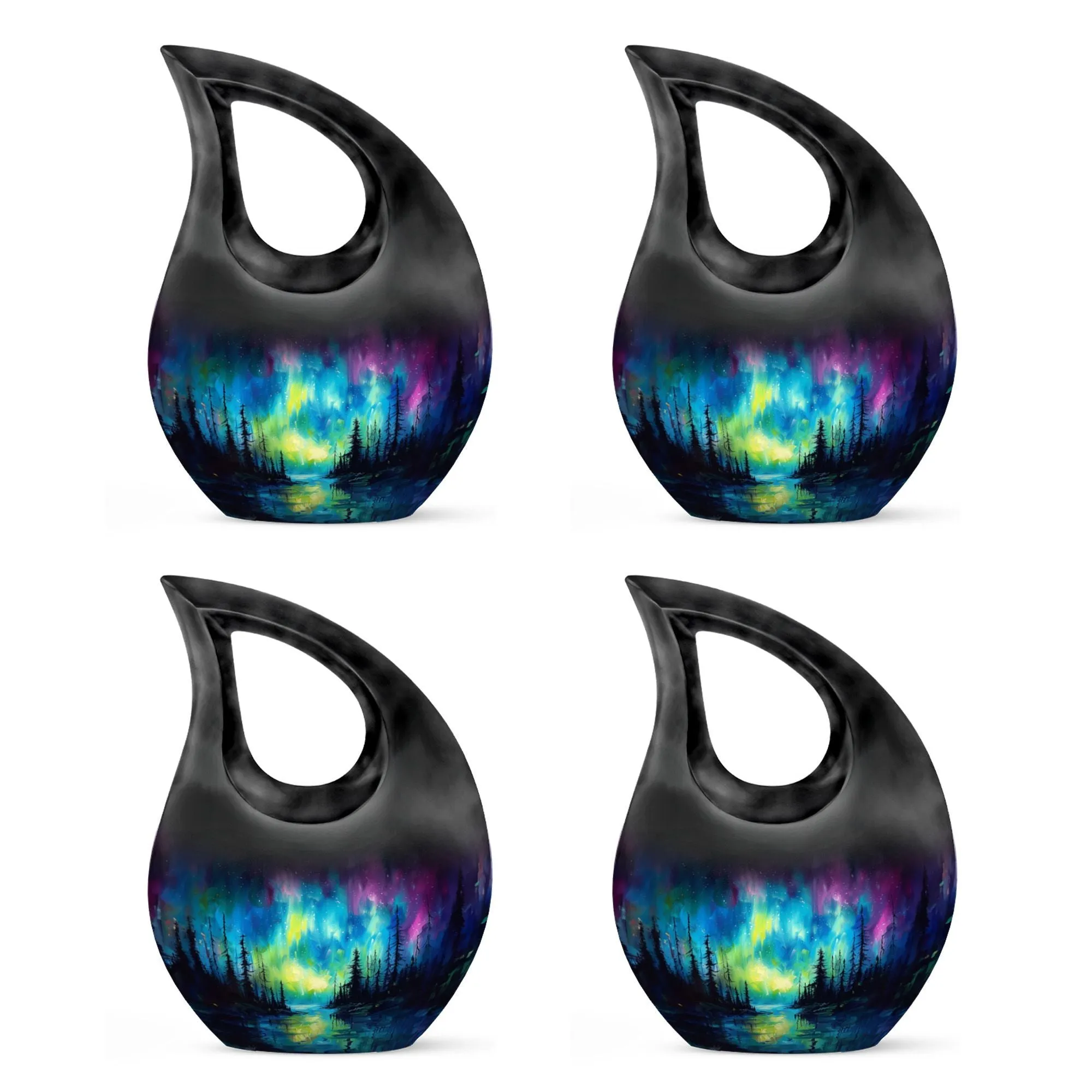 Northern Lights Grace: Personalized Memorial Urn for Adults