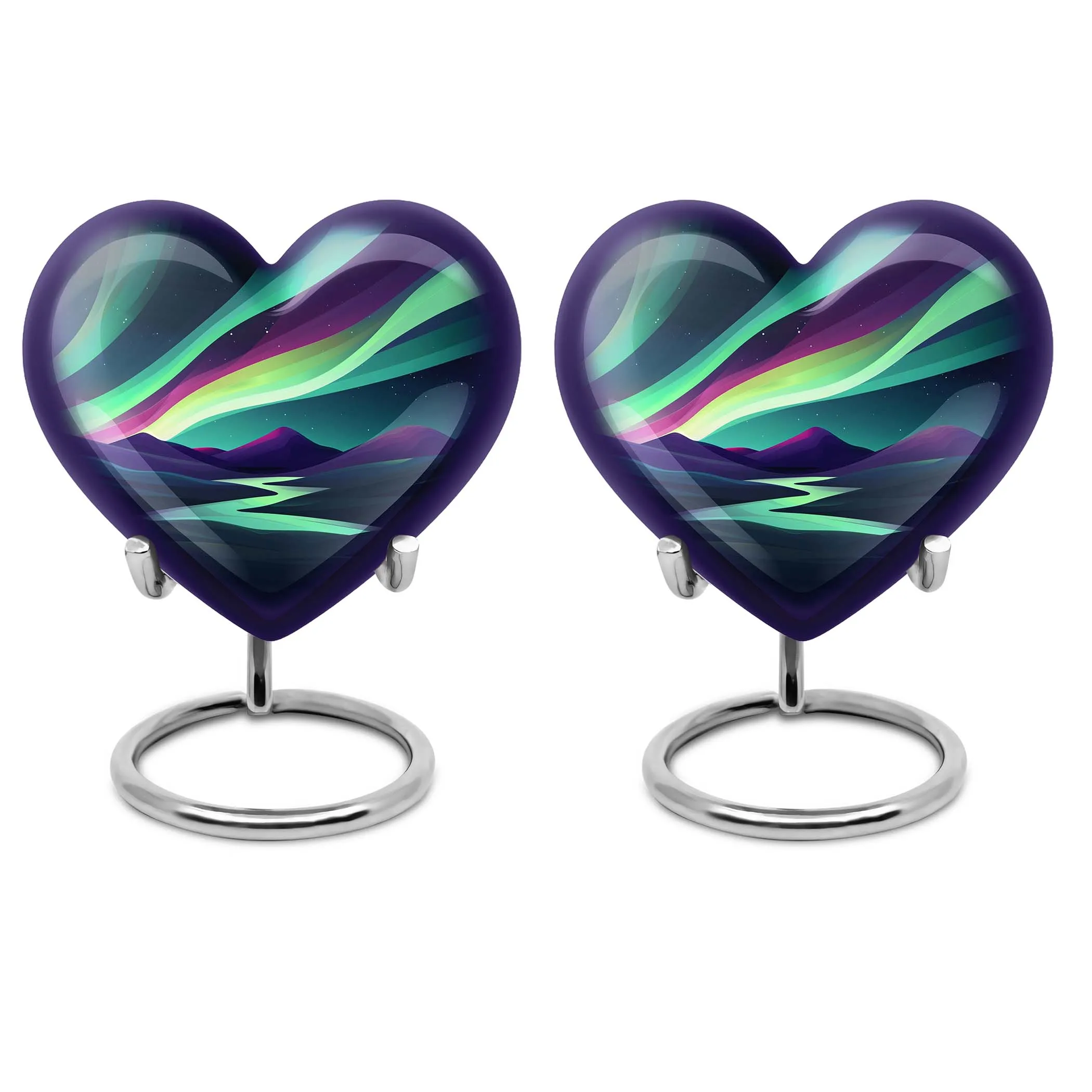 Northern Lights Tribute, Heartfelt Memorial Ash Urn