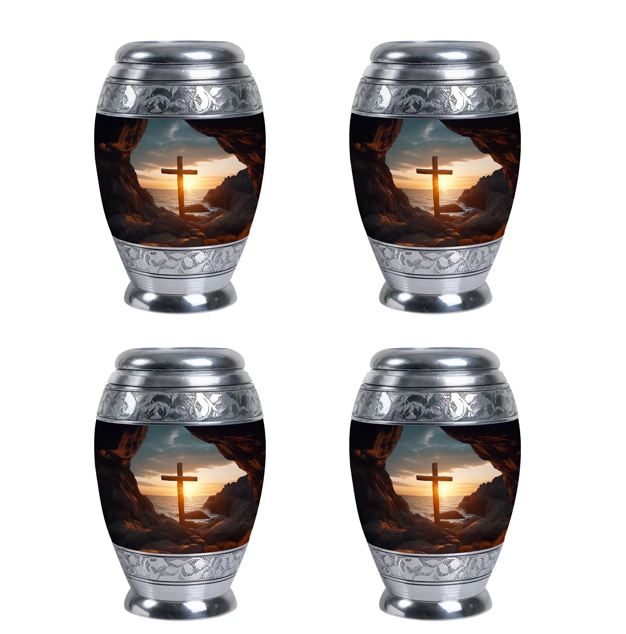 Ocean Jesus Cross, Unique Memorial Cremation Vessel