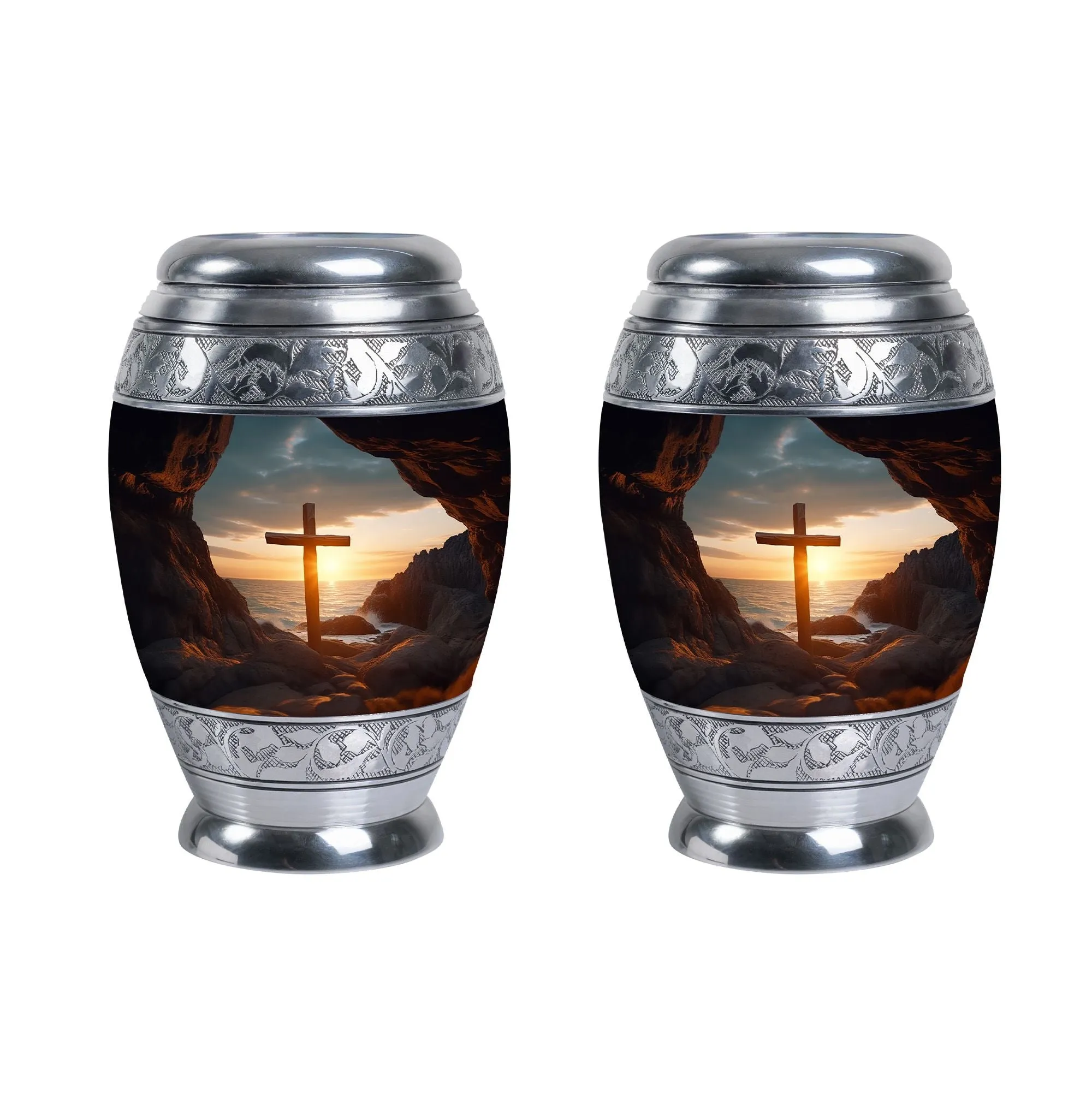 Ocean Jesus Cross, Unique Memorial Cremation Vessel