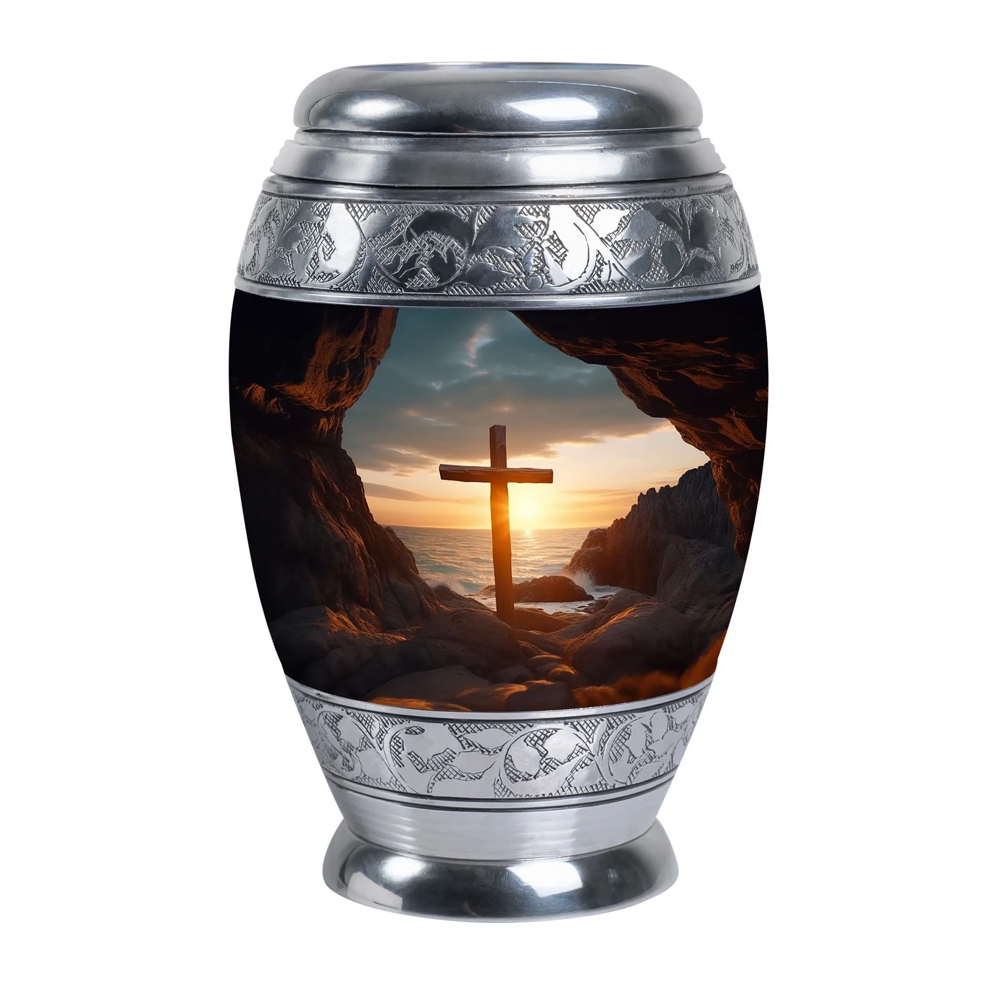 Ocean Jesus Cross, Unique Memorial Cremation Vessel