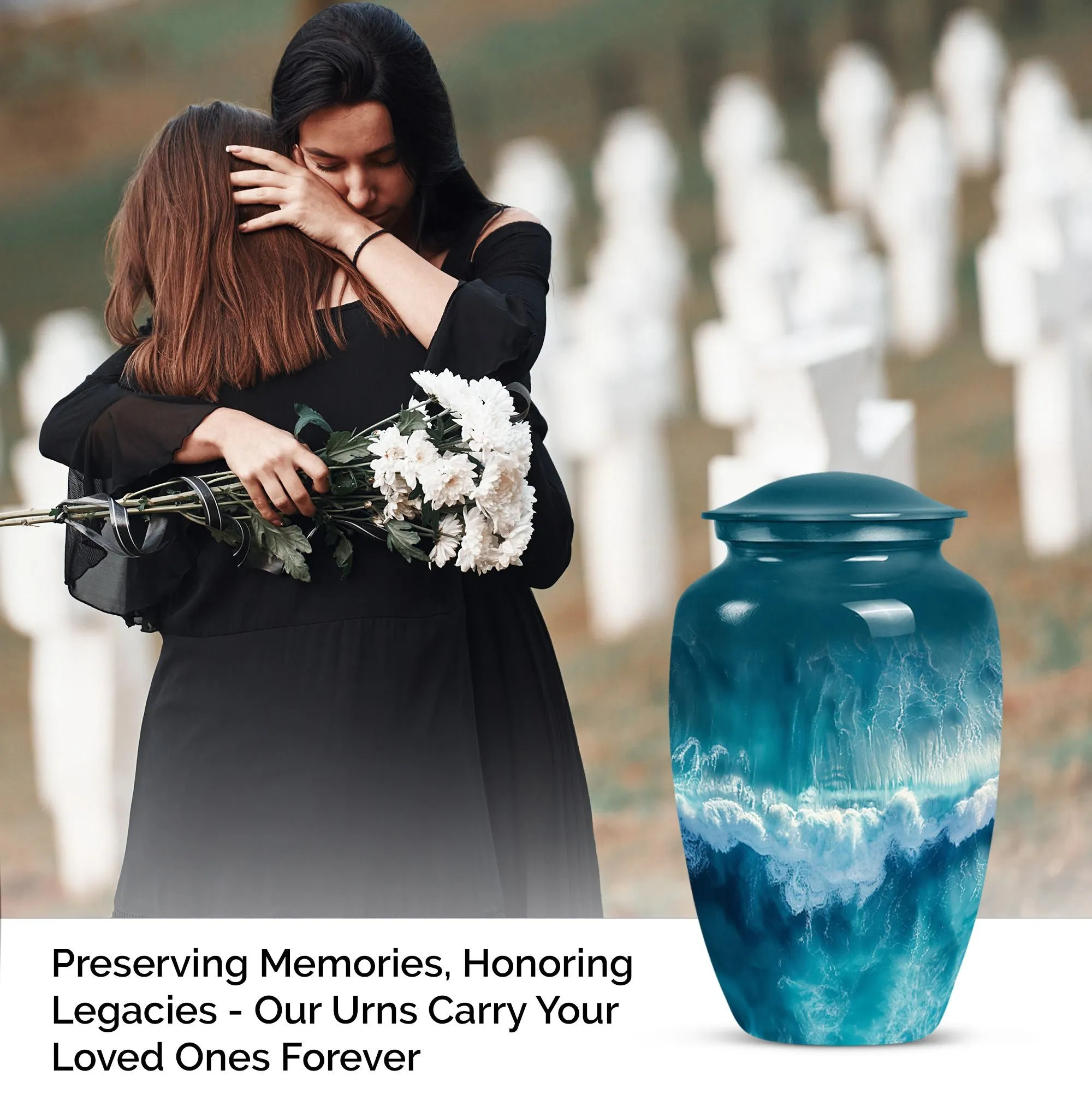 Ocean Waves : Cremational Keepsake with Butterfly Theme
