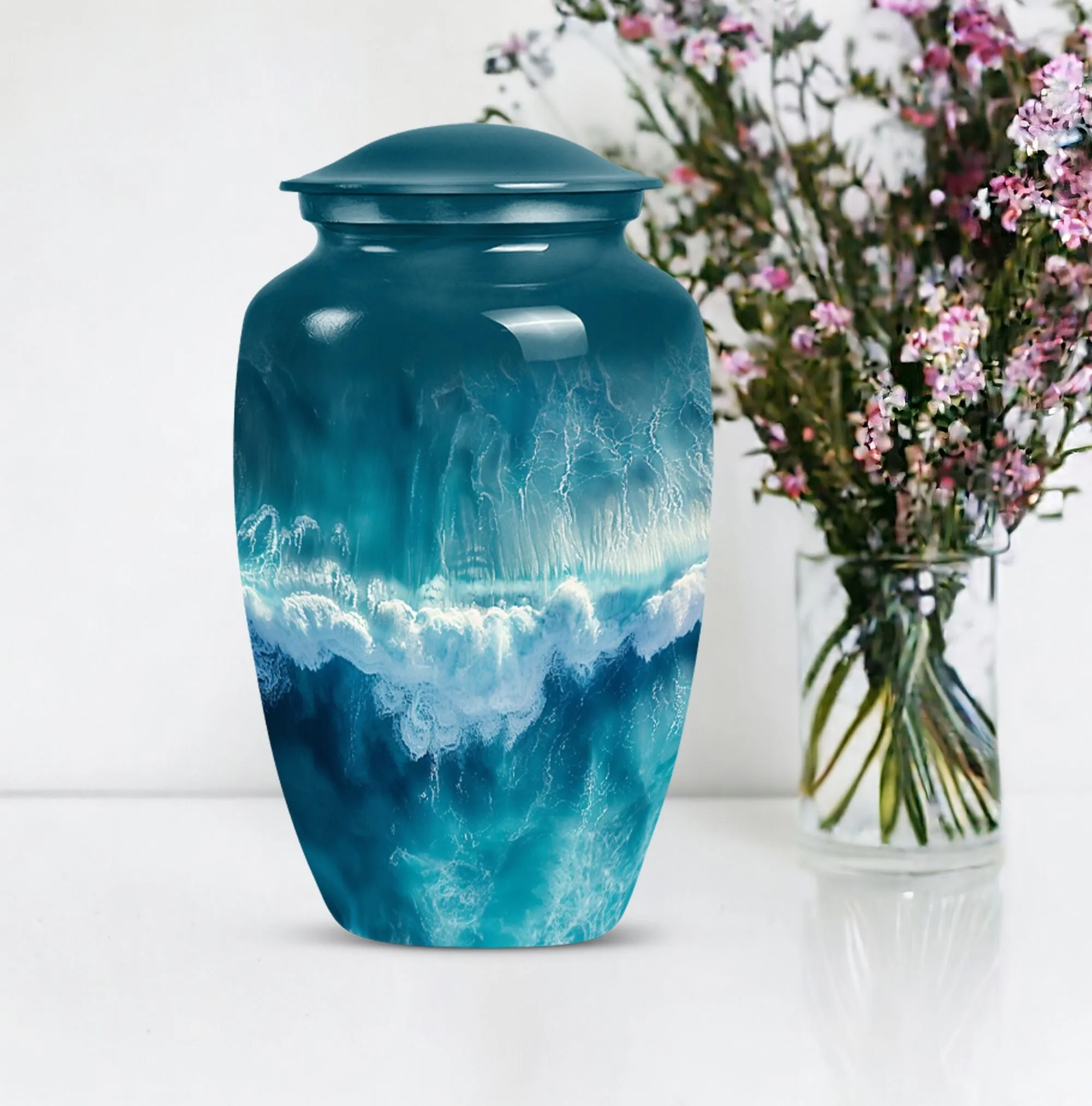 Ocean Waves : Cremational Keepsake with Butterfly Theme