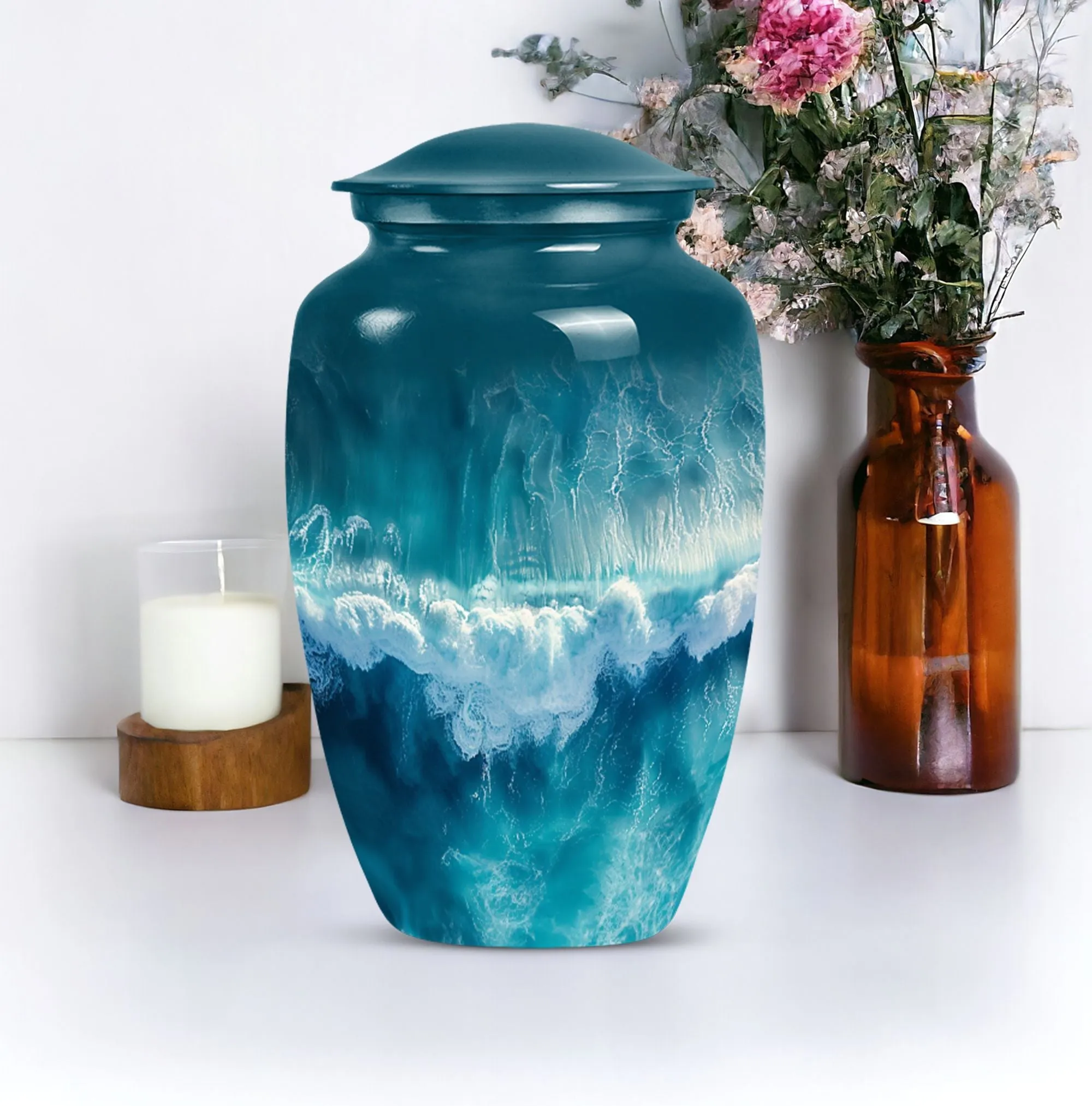 Ocean Waves : Cremational Keepsake with Butterfly Theme