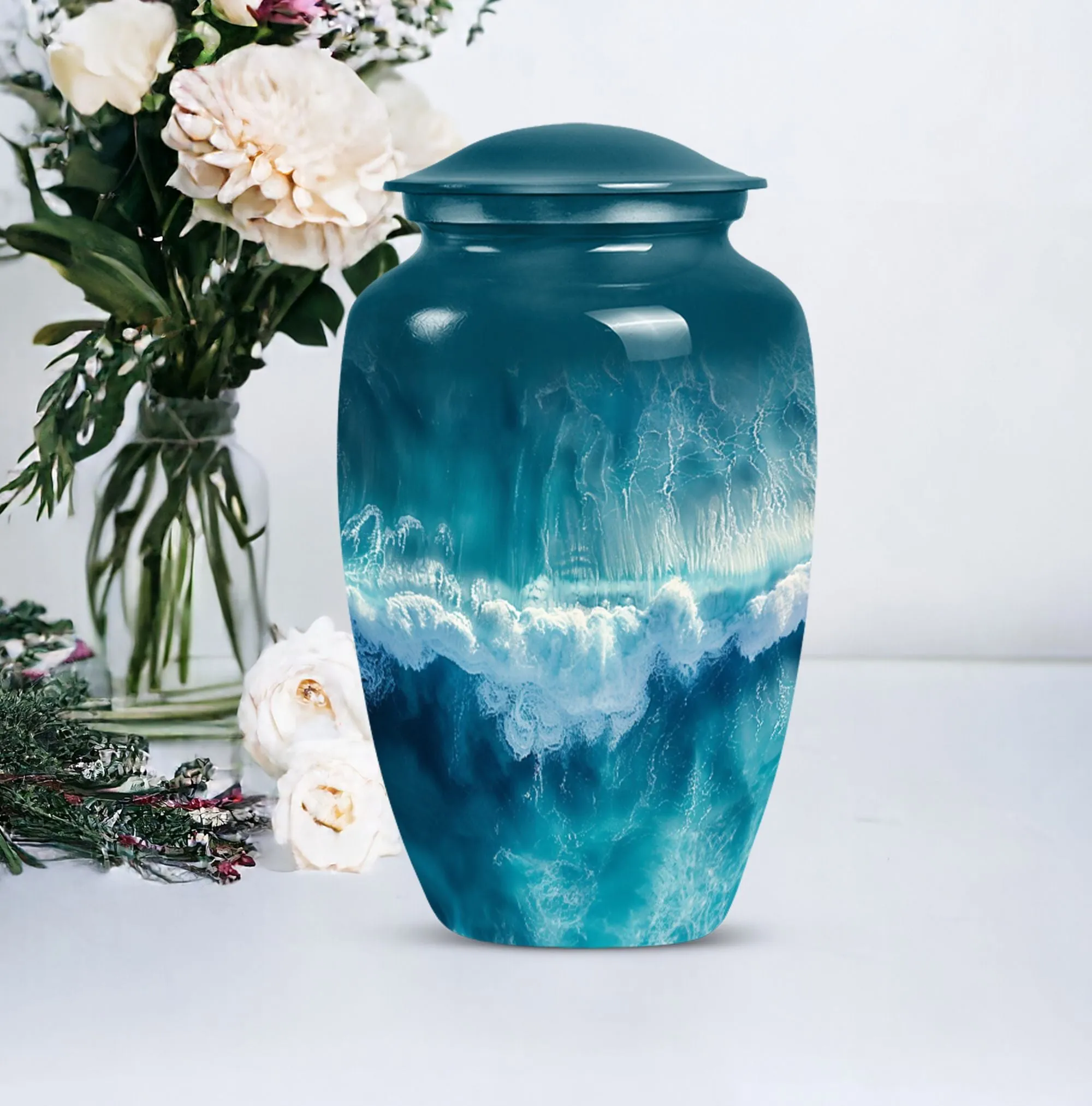 Ocean Waves : Cremational Keepsake with Butterfly Theme