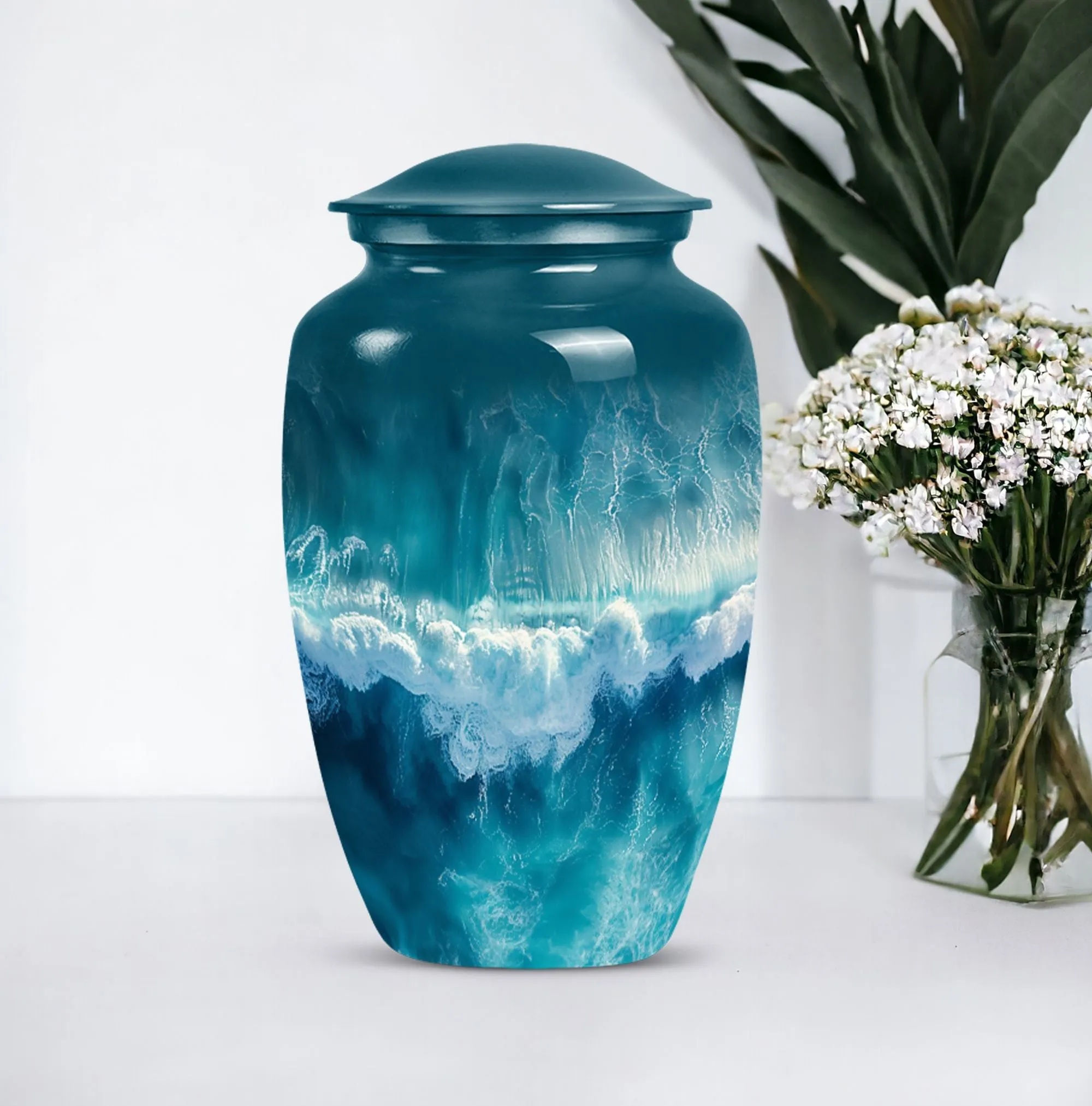 Ocean Waves : Cremational Keepsake with Butterfly Theme