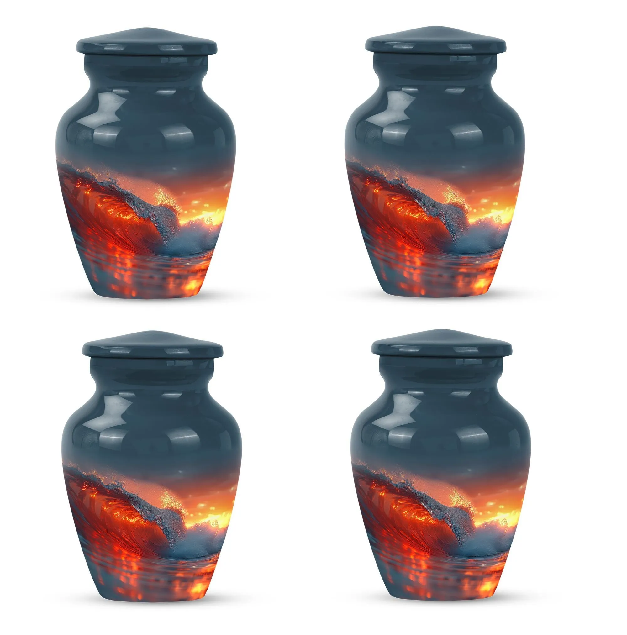Ocean Waves Theme Cremation Urn for Keepsake Moments