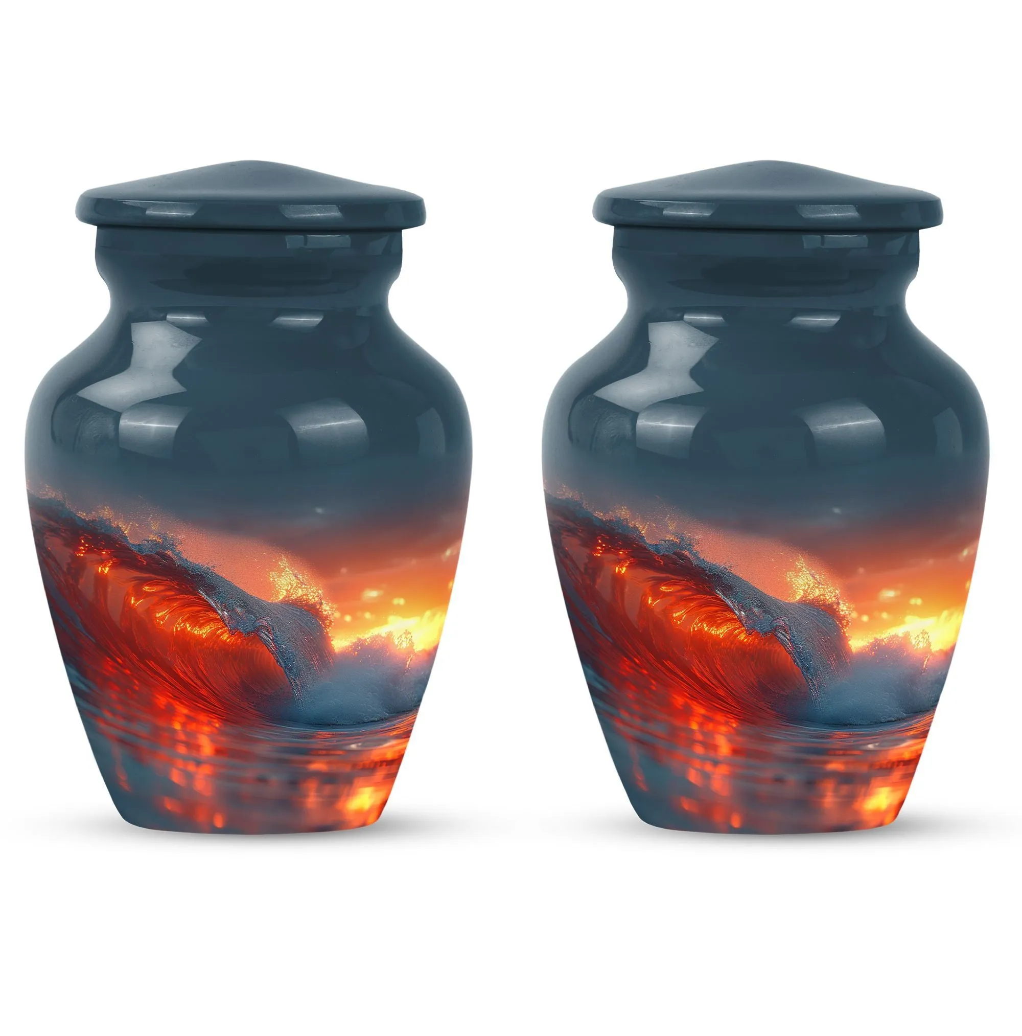 Ocean Waves Theme Cremation Urn for Keepsake Moments