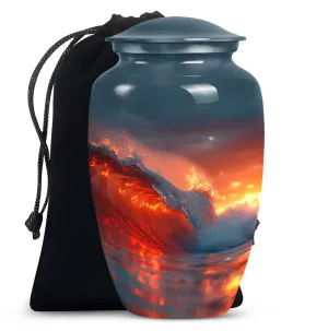 Ocean Waves Theme Cremation Urn for Keepsake Moments