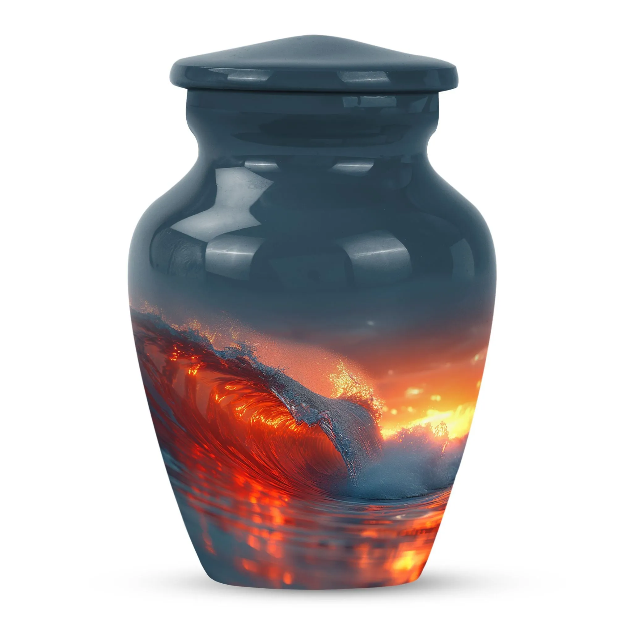 Ocean Waves Theme Cremation Urn for Keepsake Moments