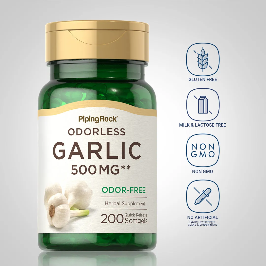 Odorless Garlic, 500 mg, 200 Quick Release Softgels