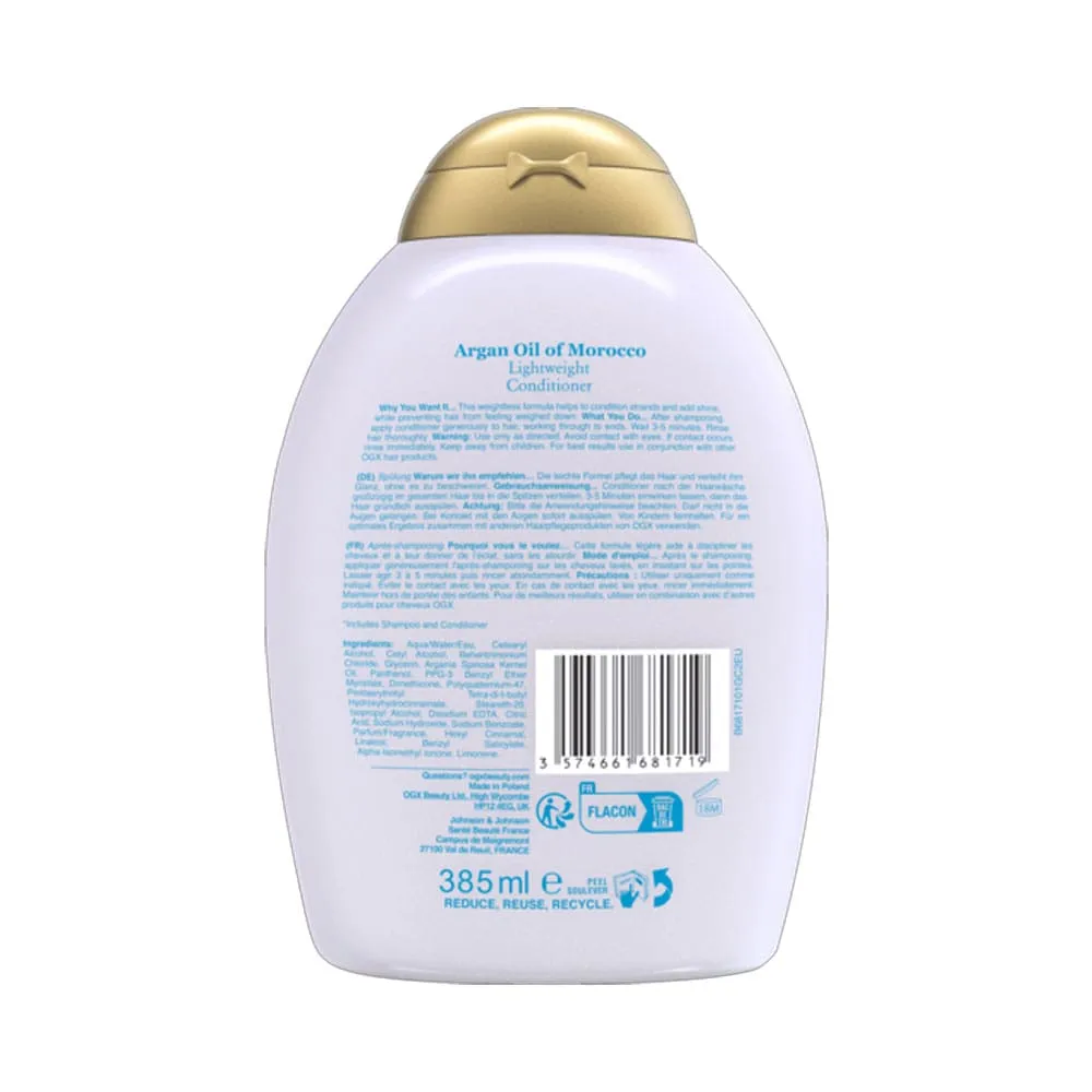 OGX Conditioner Weightless Hydration   Argan Oil Of Morocco 385ml