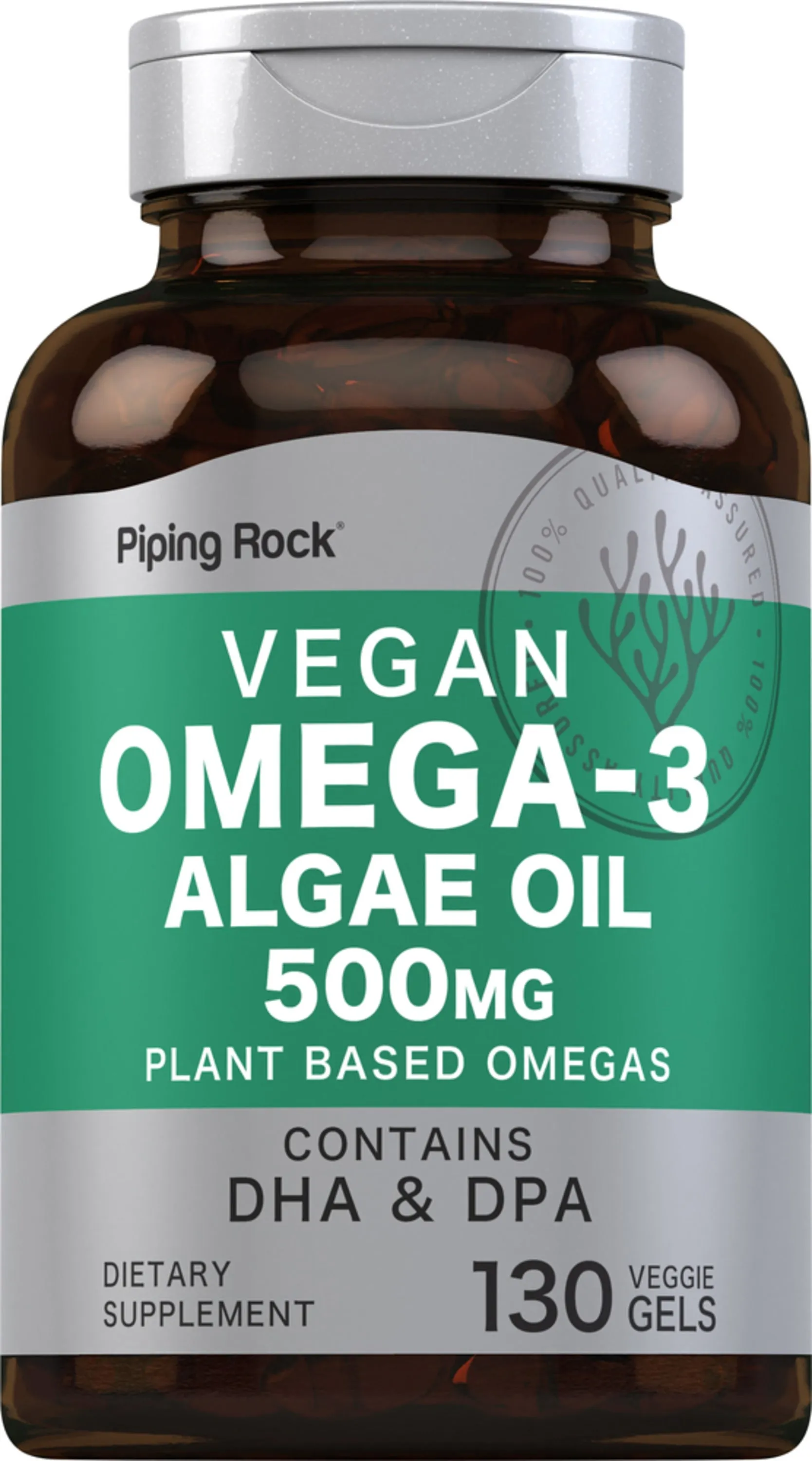 Omega-3 Algae Oil Vegan, 500 mg, 130 Veggie Gels