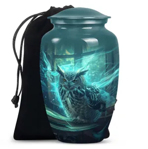 Owl Cremation Urn -Keepsake And Large Cremation Urn For Ashes