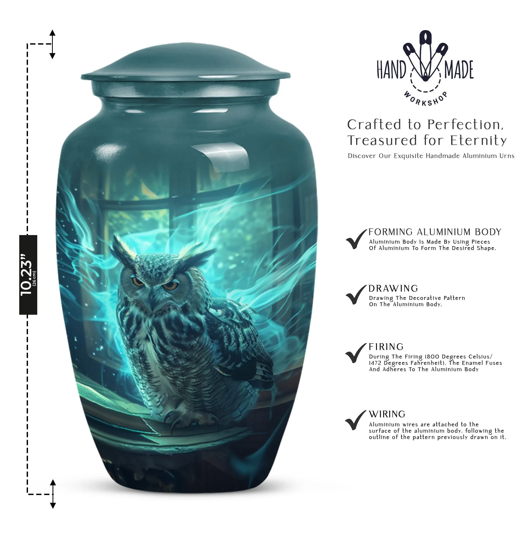 Owl Cremation Urn -Keepsake And Large Cremation Urn For Ashes