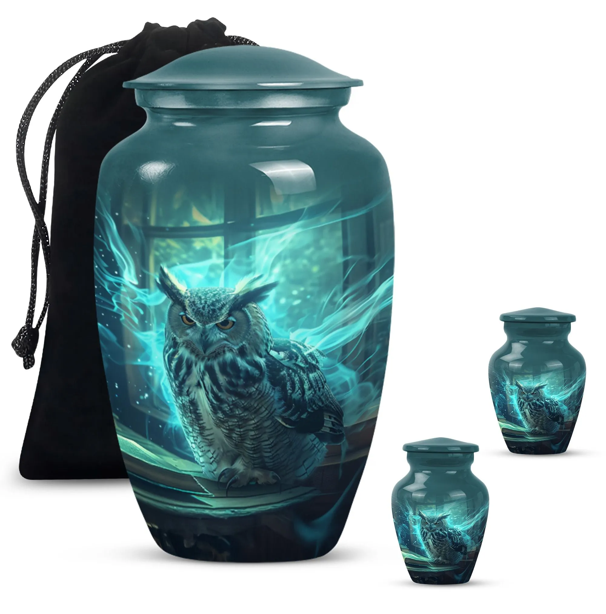 Owl Cremation Urn -Keepsake And Large Cremation Urn For Ashes