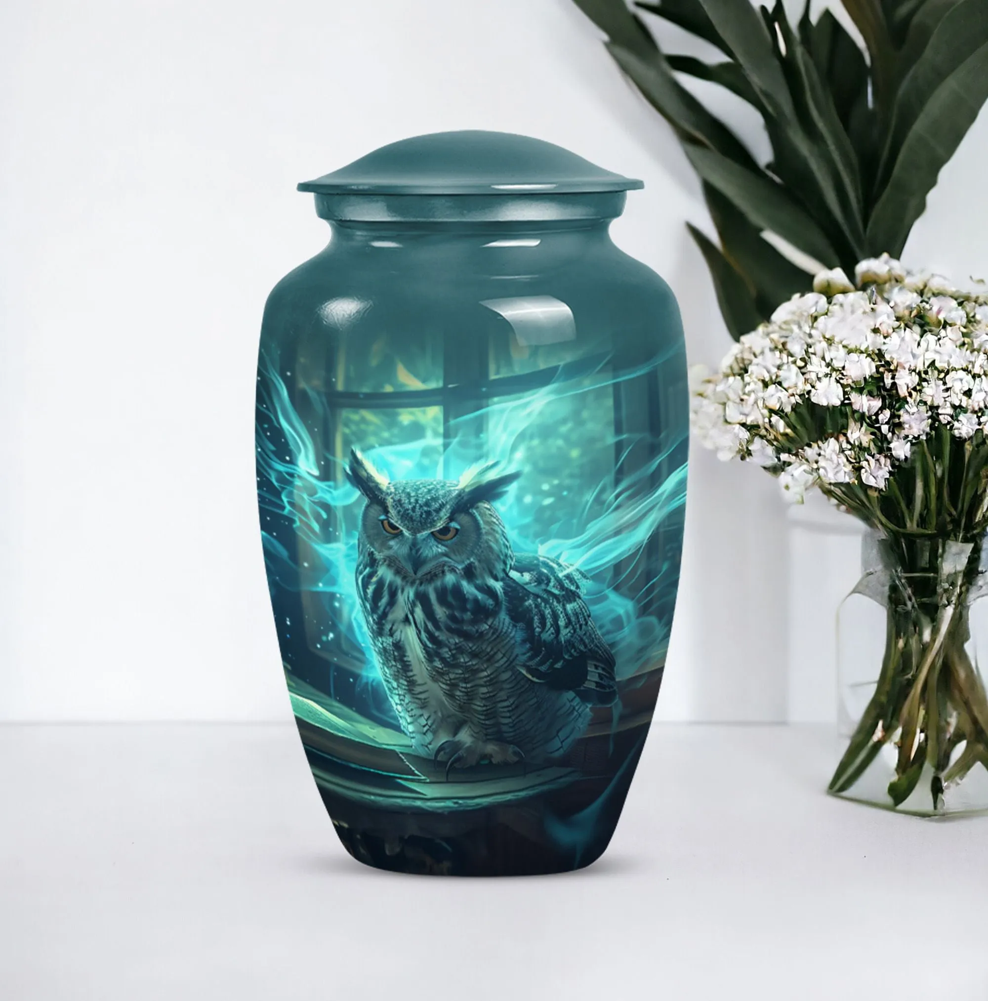 Owl Cremation Urn -Keepsake And Large Cremation Urn For Ashes