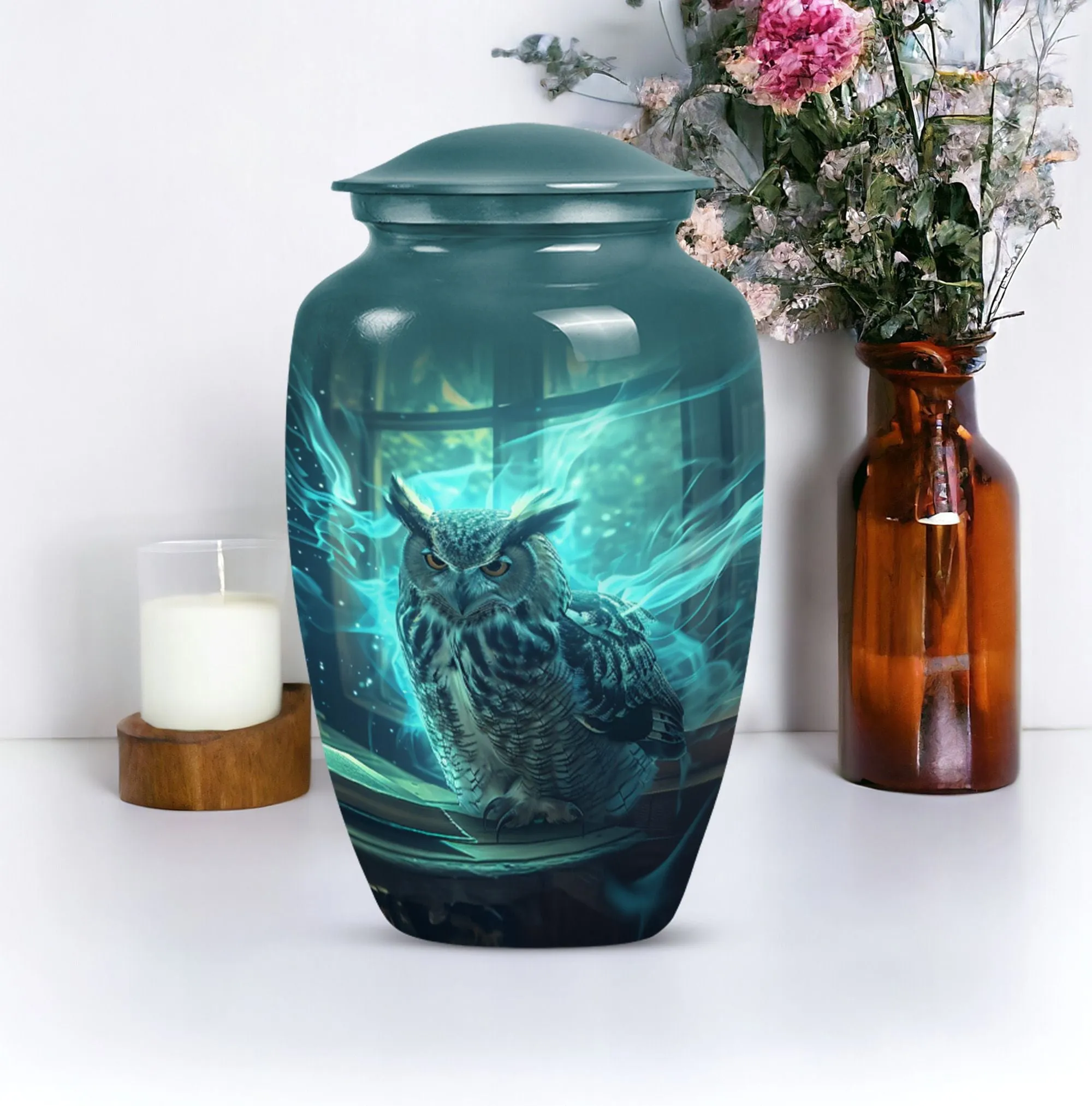 Owl Cremation Urn -Keepsake And Large Cremation Urn For Ashes