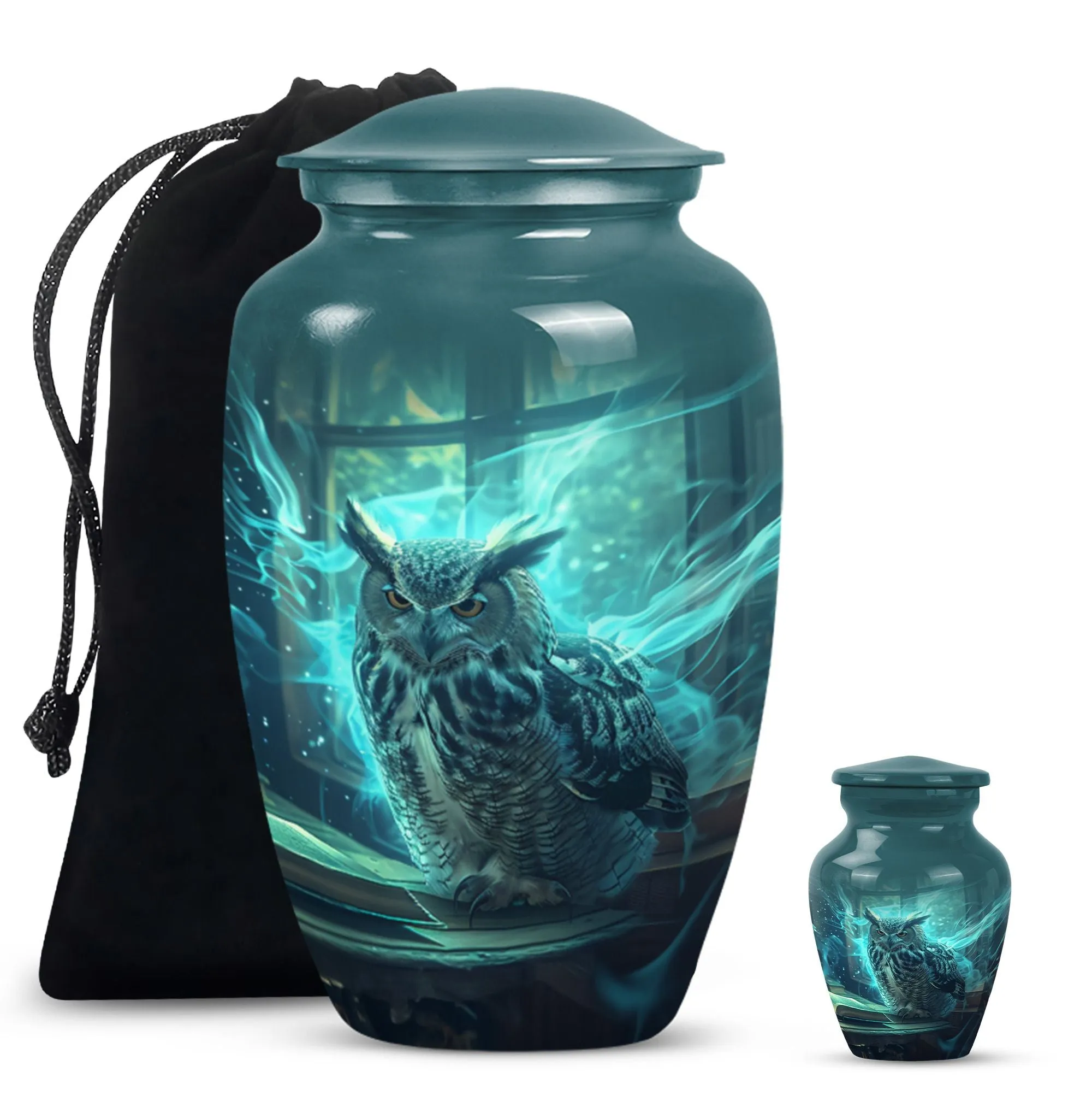 Owl Cremation Urn -Keepsake And Large Cremation Urn For Ashes
