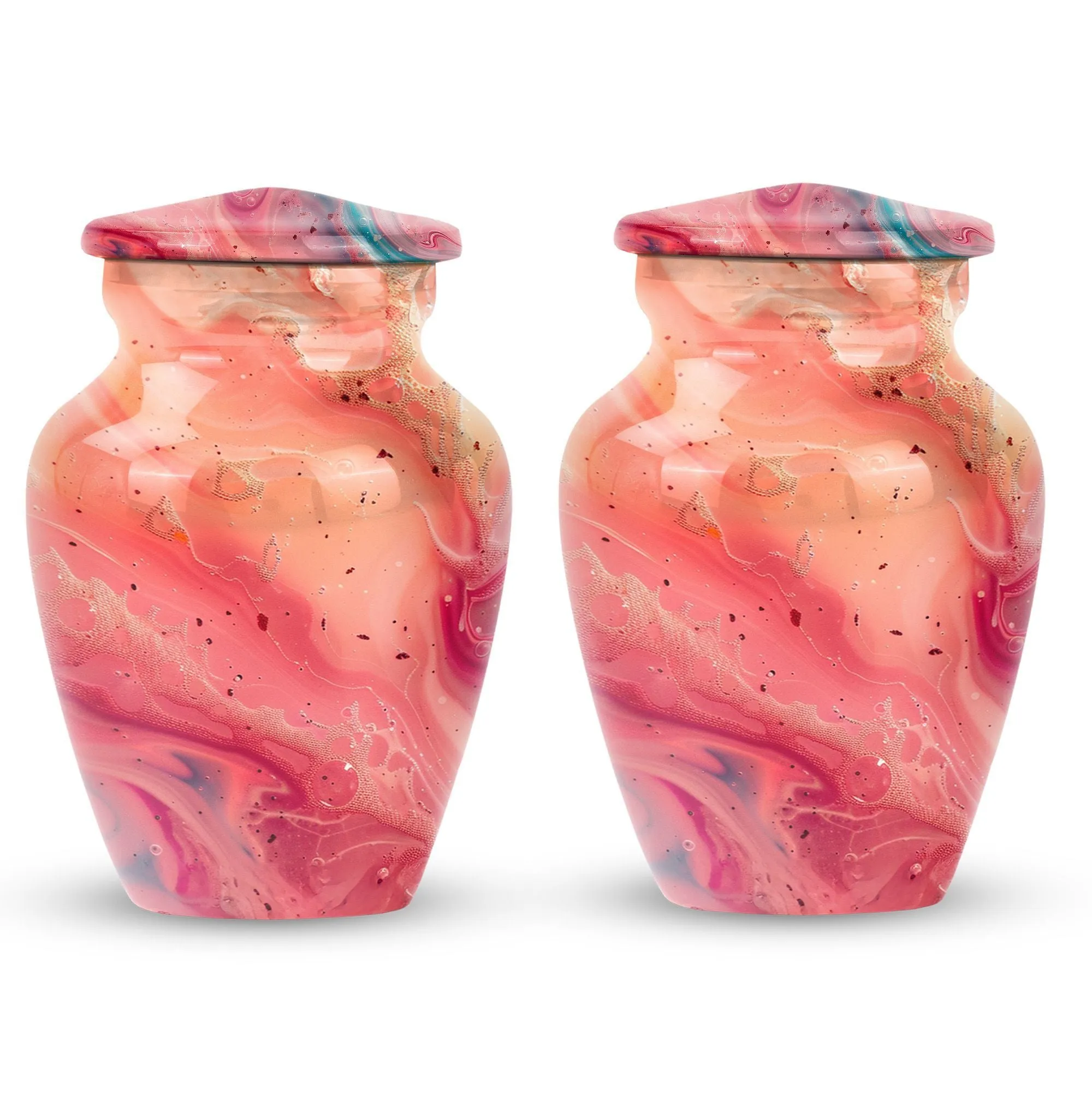 Pastel Swirl Elegy: A Classic Cremation Urn for Loving Remembrance