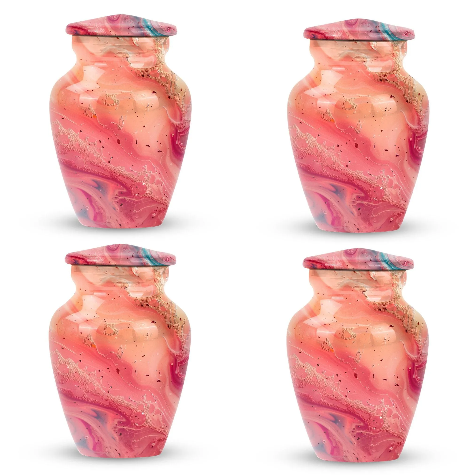 Pastel Swirl Elegy: A Classic Cremation Urn for Loving Remembrance